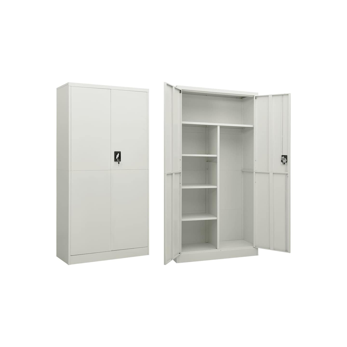 Armoire à casiers Gris clair 90x40x180 cm Acier