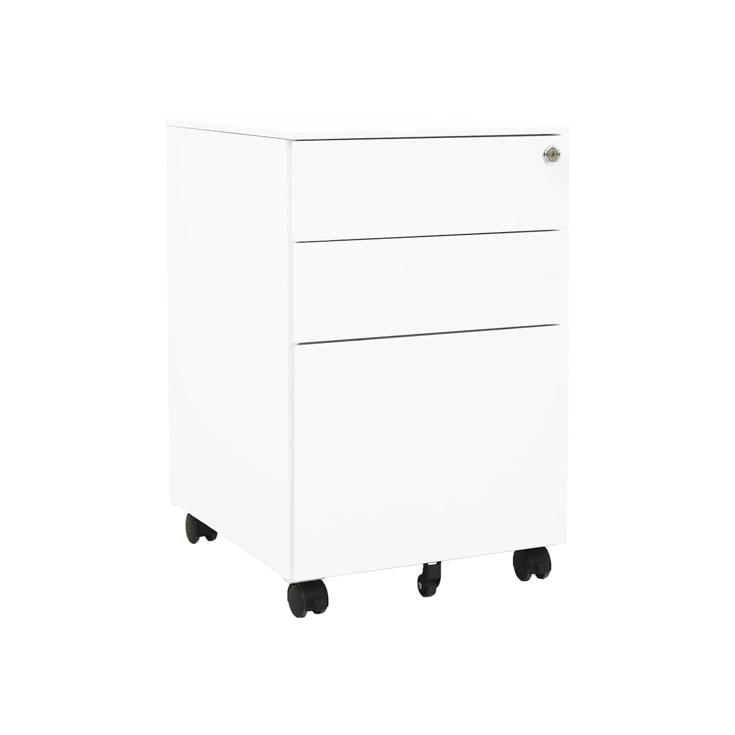 Classeur mobile Blanc 39x45x60 cm Acier