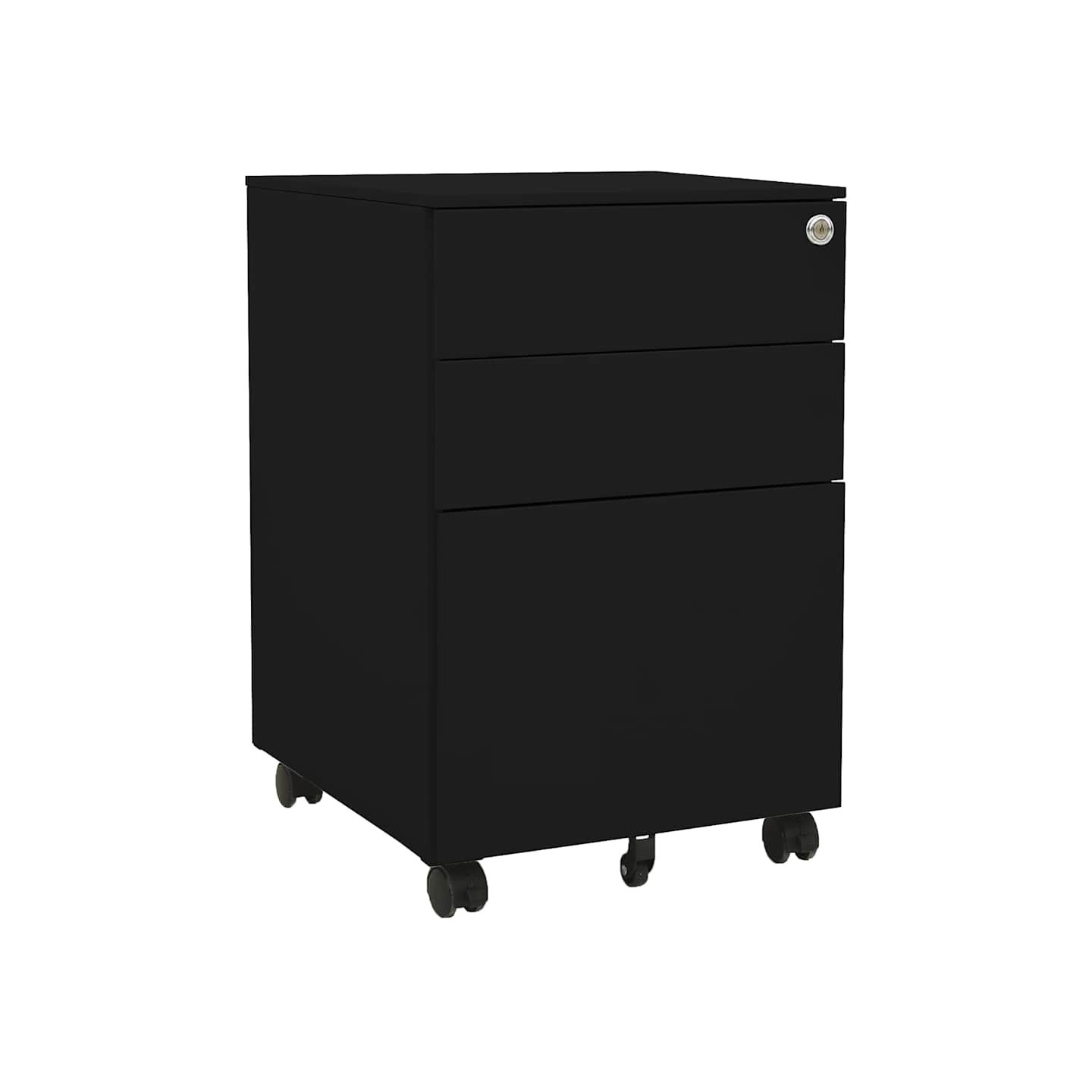 Classeur mobile Noir 39x45x60 cm Acier
