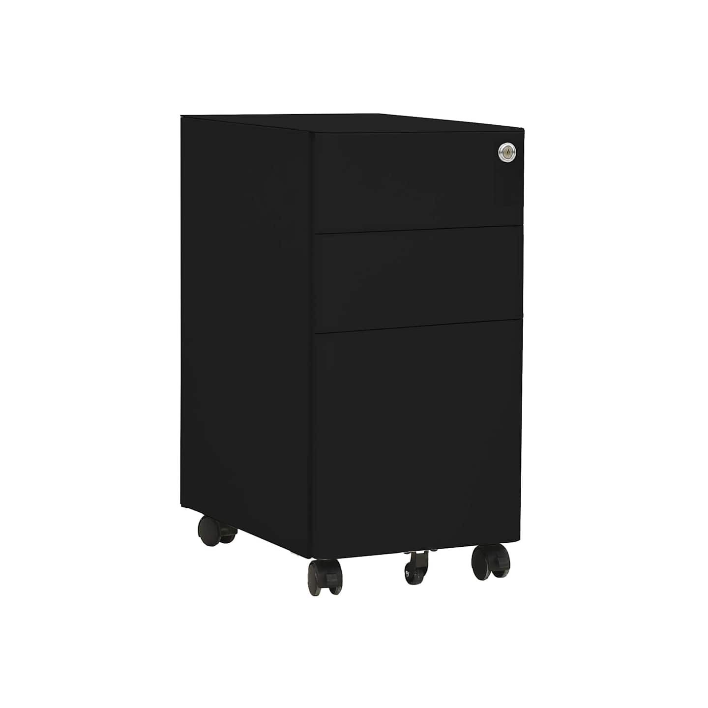 Classeur mobile Noir 30x45x59 cm Acier