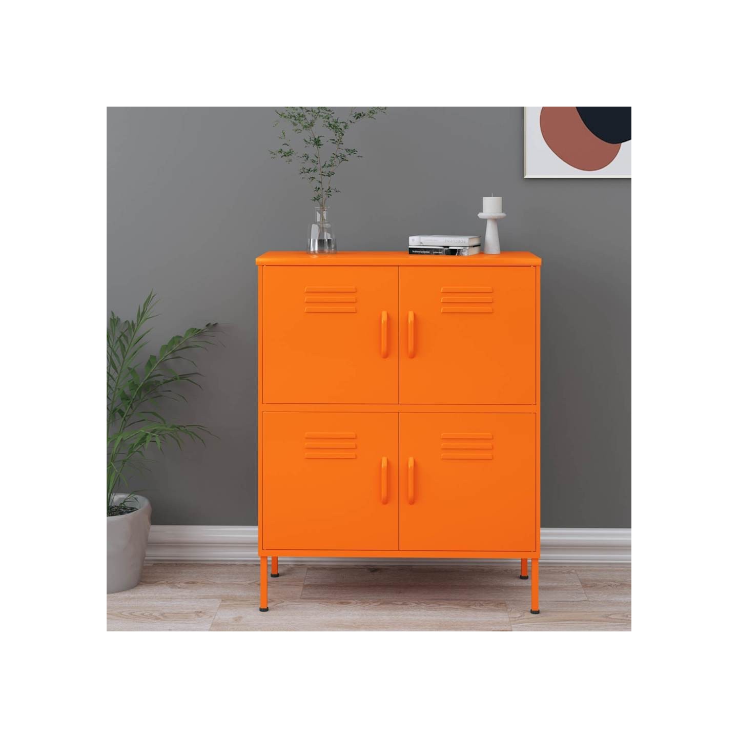 Armoire de rangement Orange 80x35x101,5 cm Acier