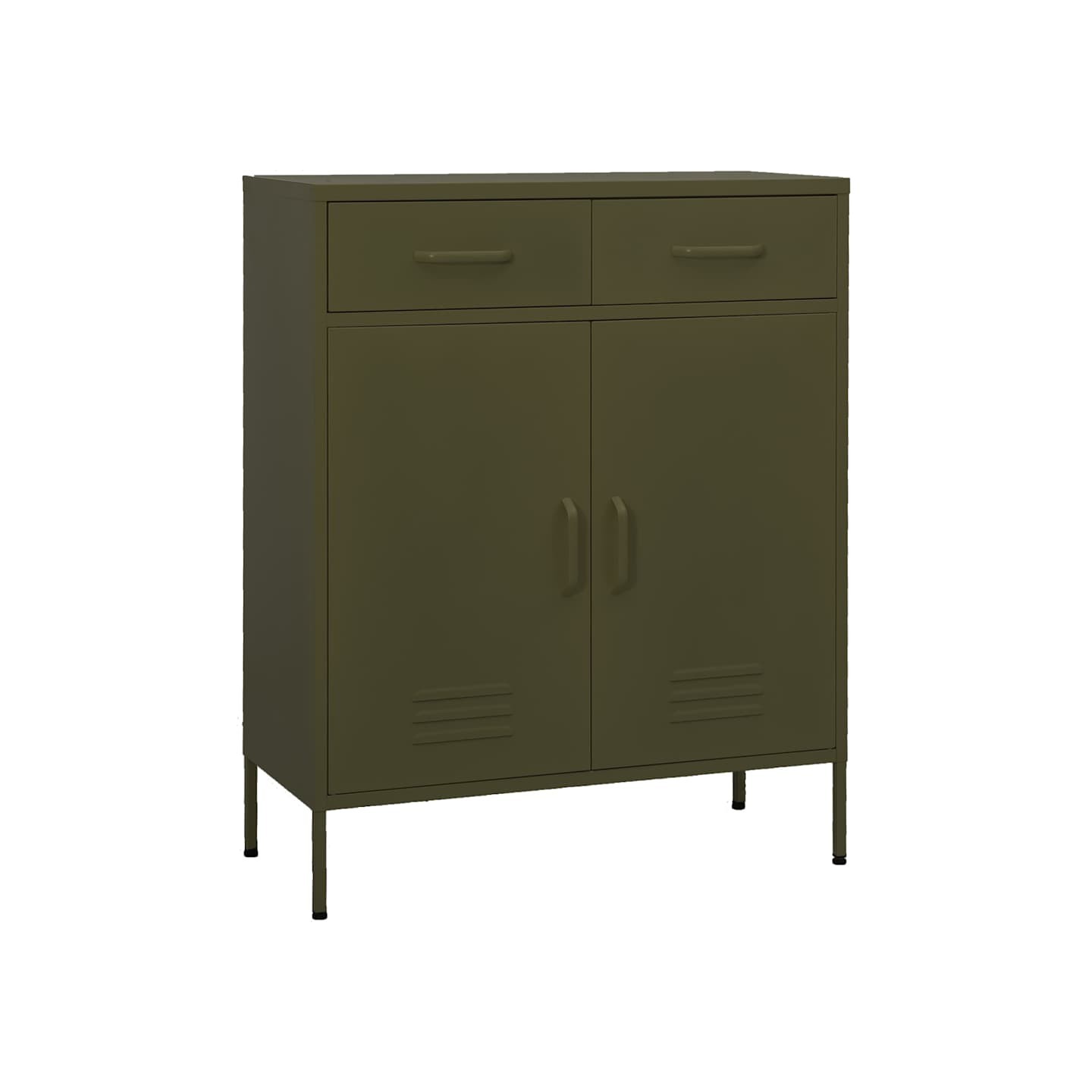 Armoire de rangement Vert olive 80x35x101,5 cm Acier
