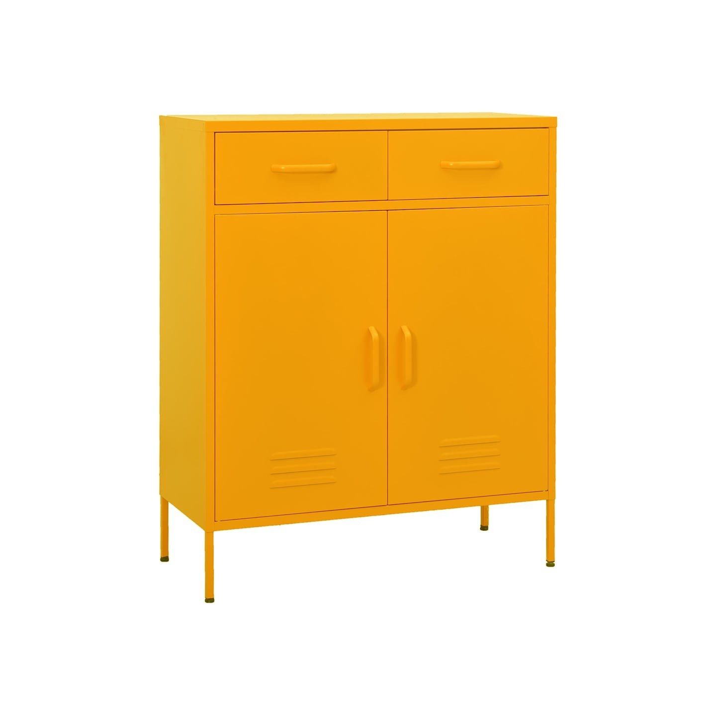 Armoire de rangement Jaune moutarde 80x35x101,5 cm Acier