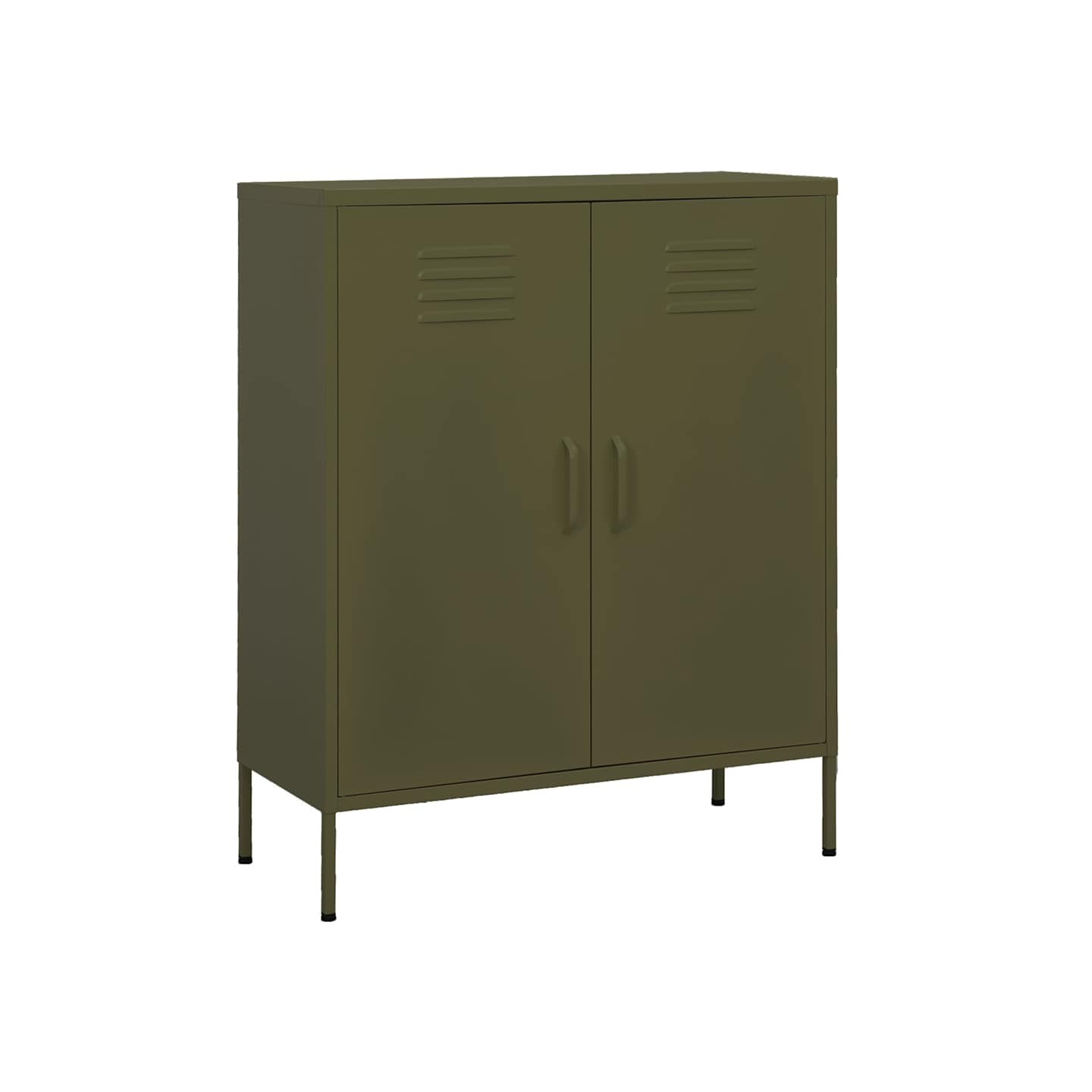 Armoire de rangement Vert olive 80x35x101,5 cm Acier
