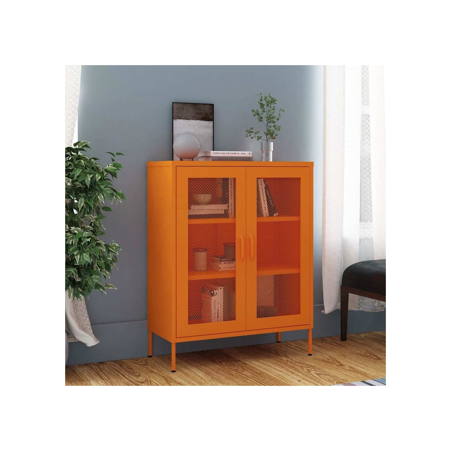 Armoire de rangement Orange 80x35x101,5 cm Acier