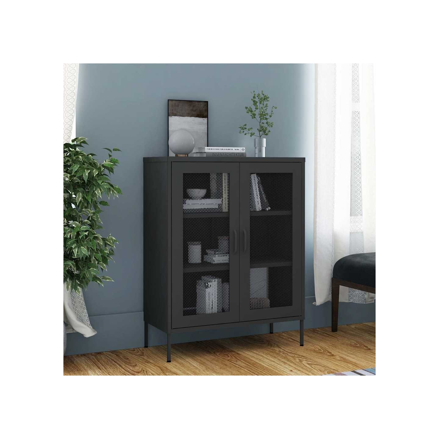 Armoire de rangement Anthracite 80x35x101,5 cm Acier