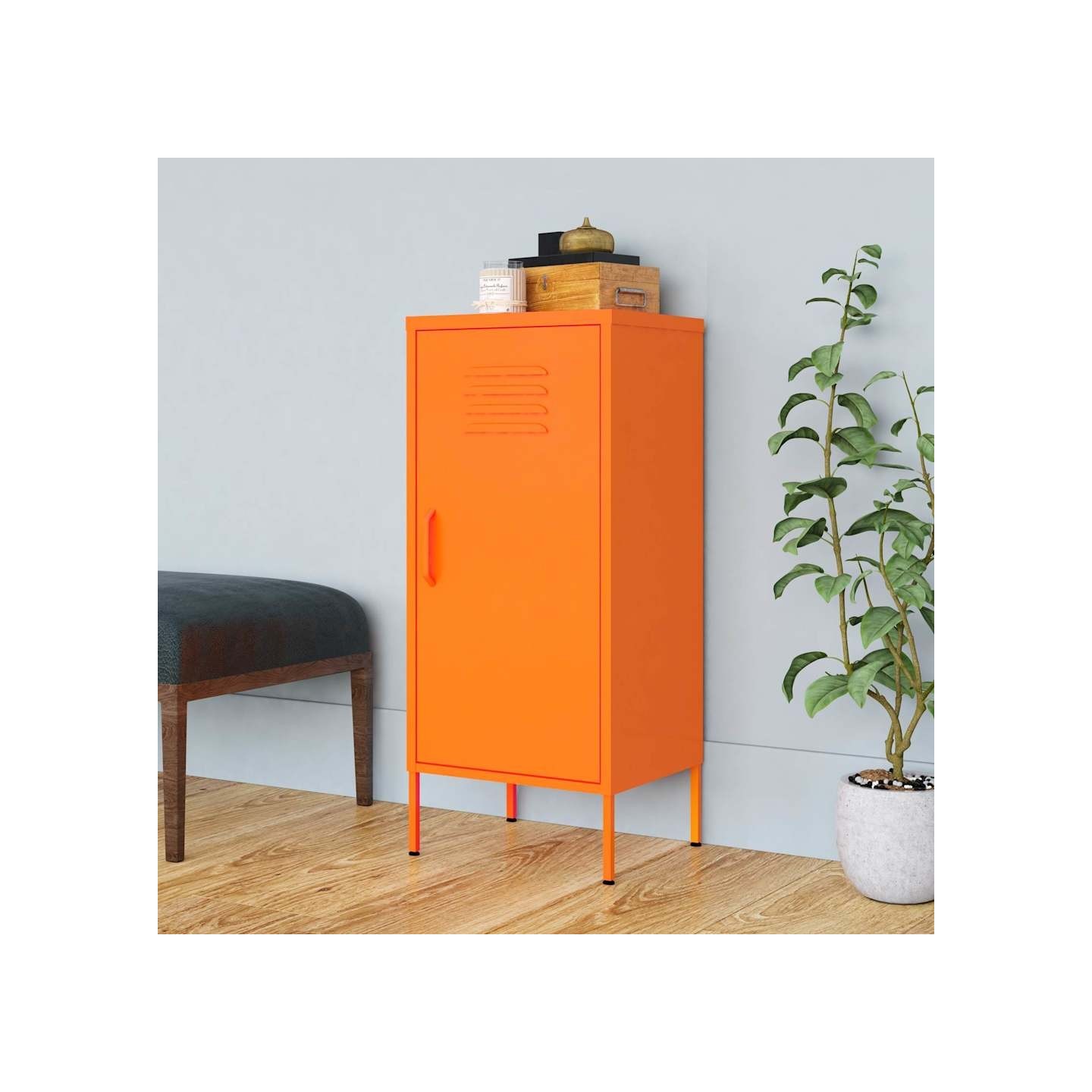 Armoire de rangement Orange 42,5x35x101,5 cm Acier