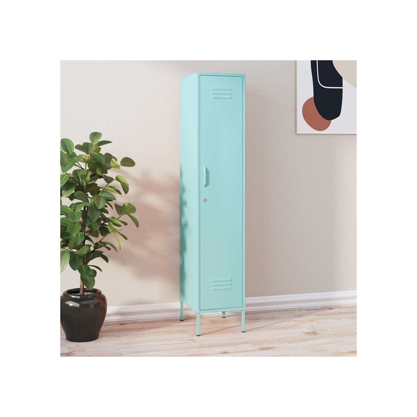 Armoire à casiers Vert menthe 35x46x180 cm Acier