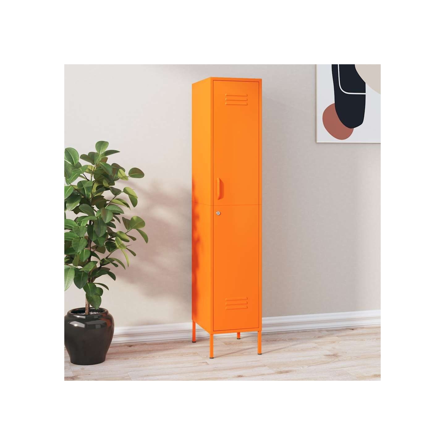 Armoire à casiers Orange 35x46x180 cm Acier