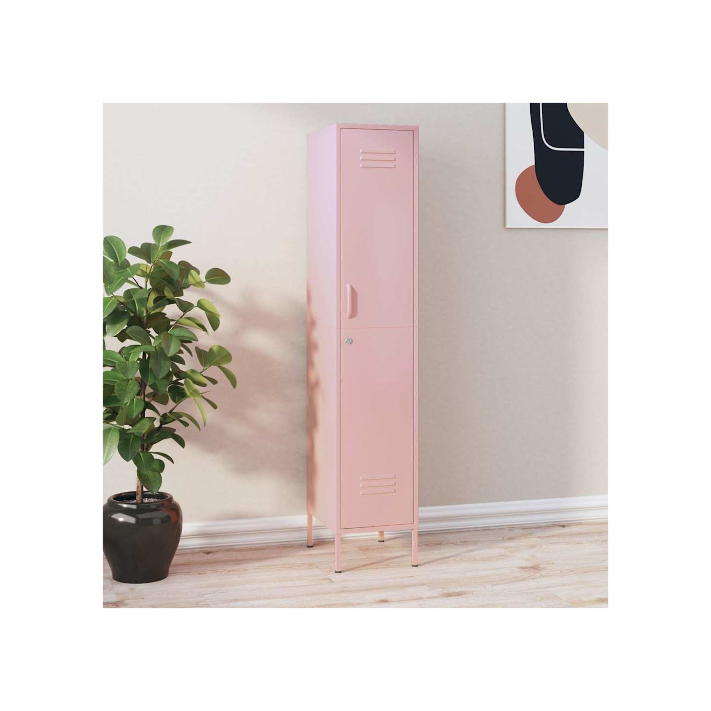 Armoire à casiers Rose 35x46x180 cm Acier