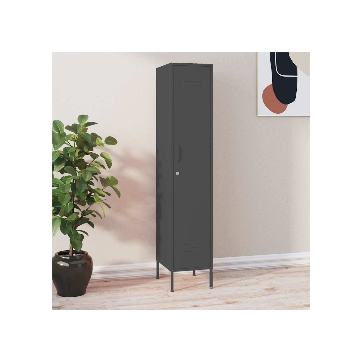 Armoire à casiers Anthracite 35x46x180 cm Acier