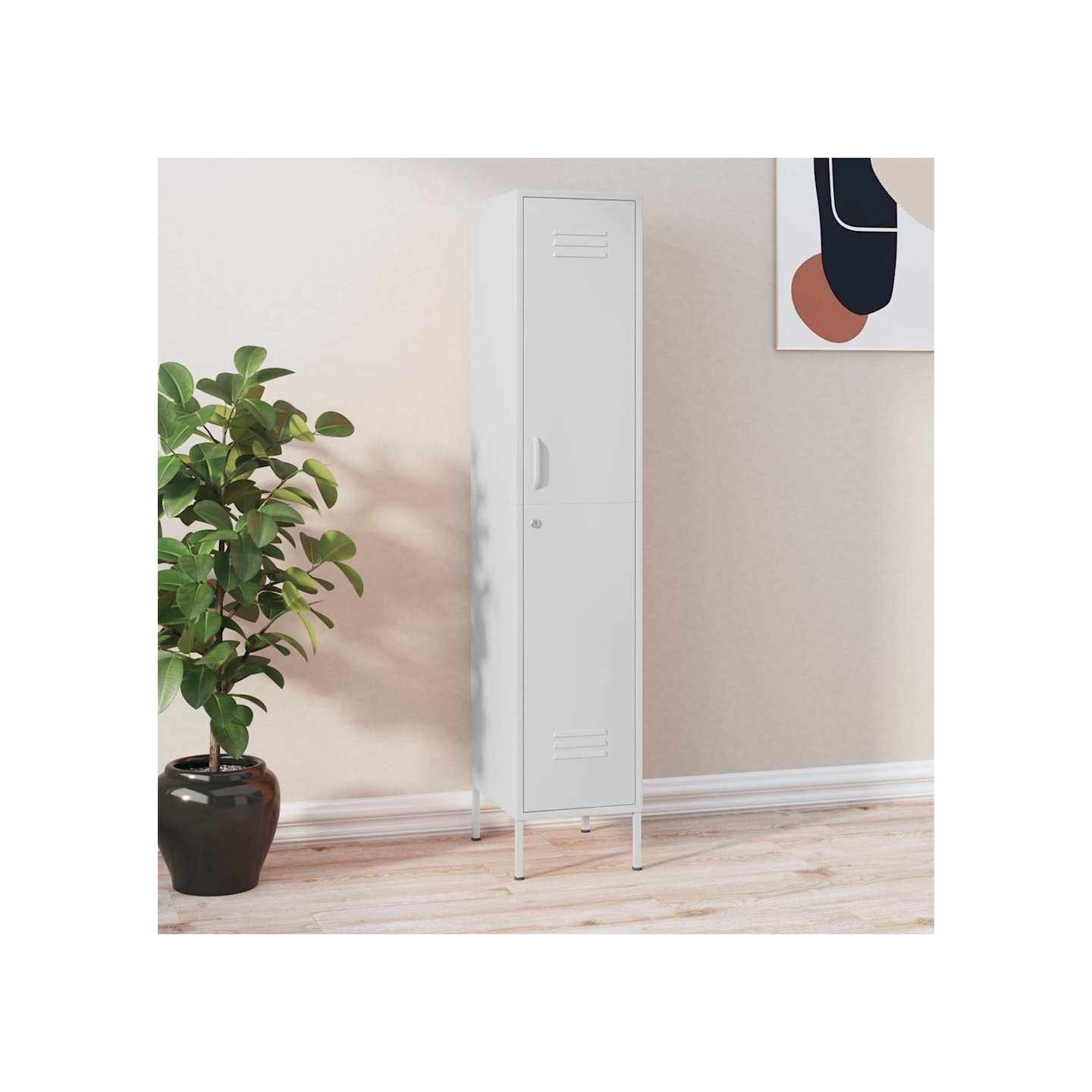 Armoire à casiers Blanc 35x46x180 cm Acier