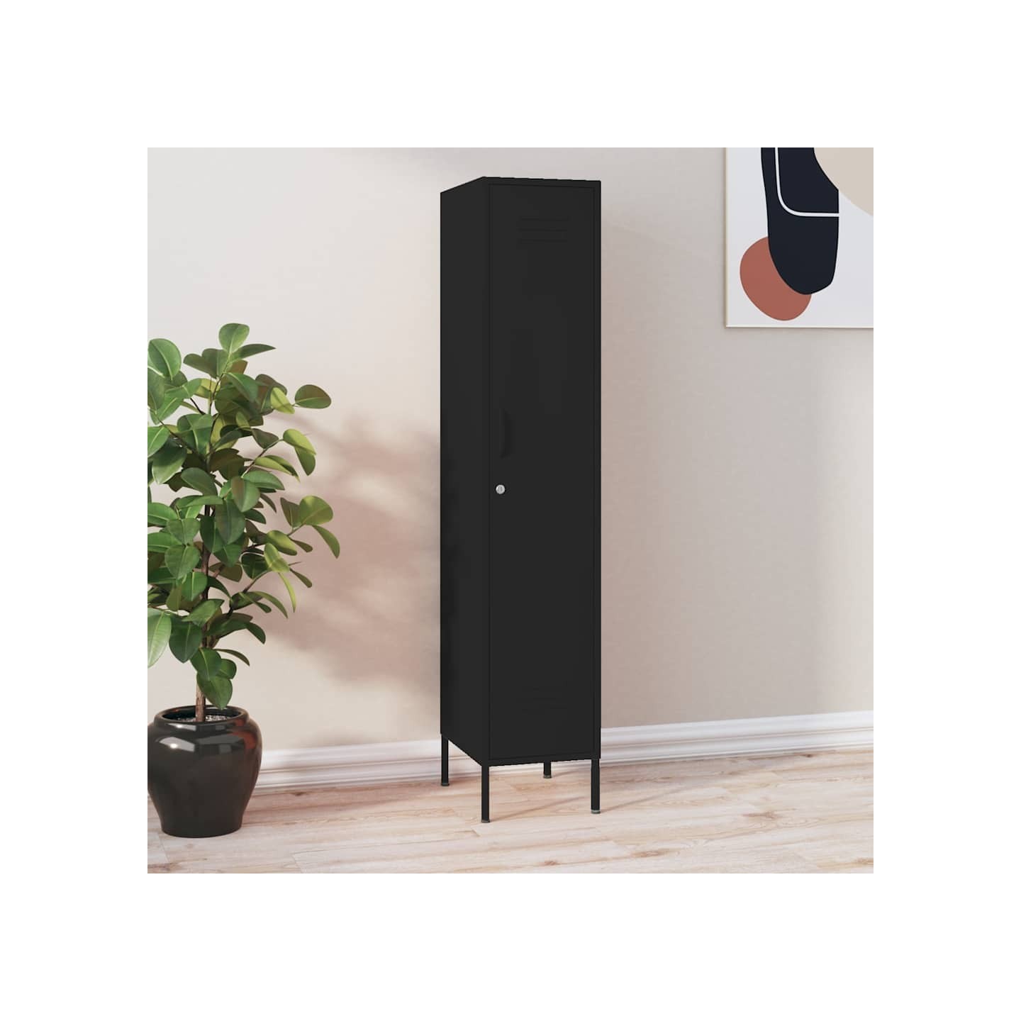 Armoire à casiers Noir 35x46x180 cm Acier