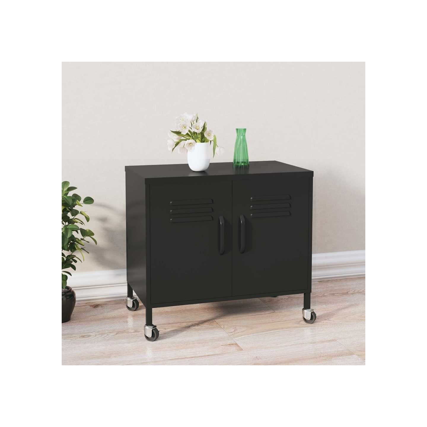 Armoire de rangement Noir 60x35x56 cm Acier
