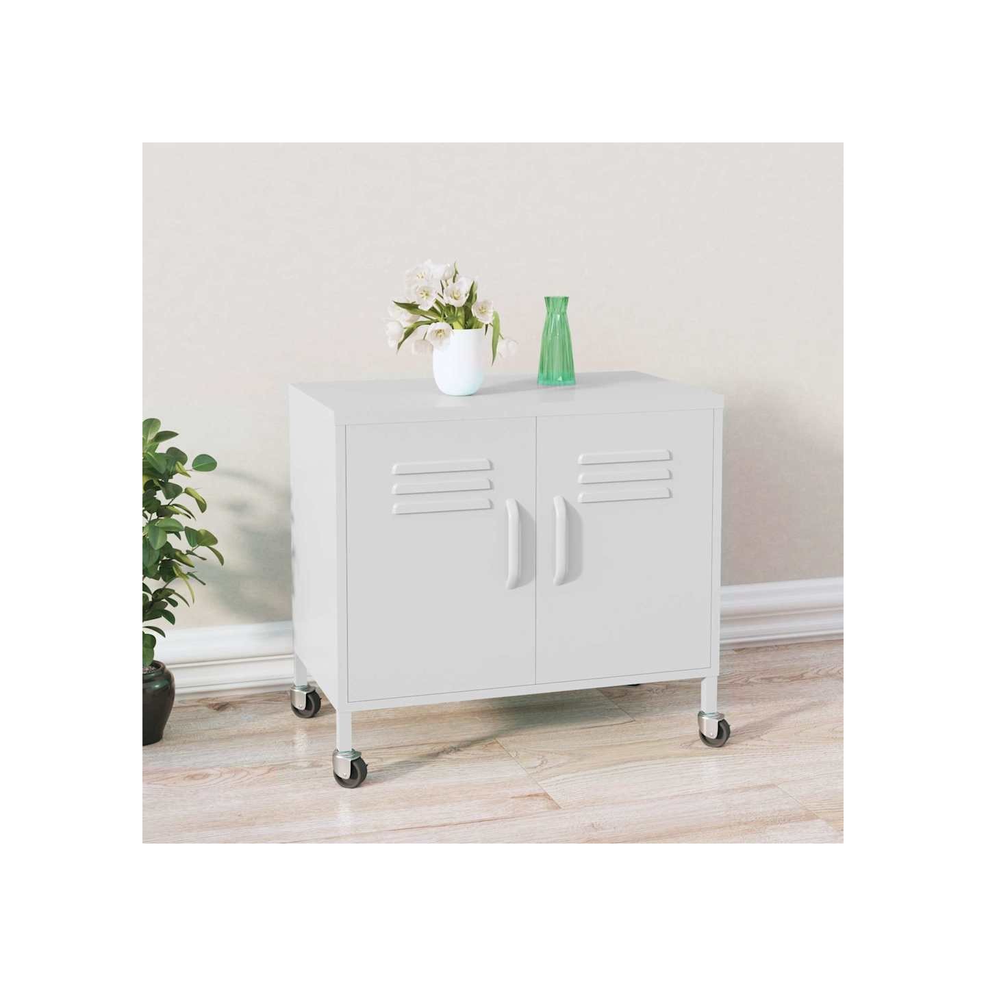 Armoire de rangement Blanc 60x35x56 cm Acier