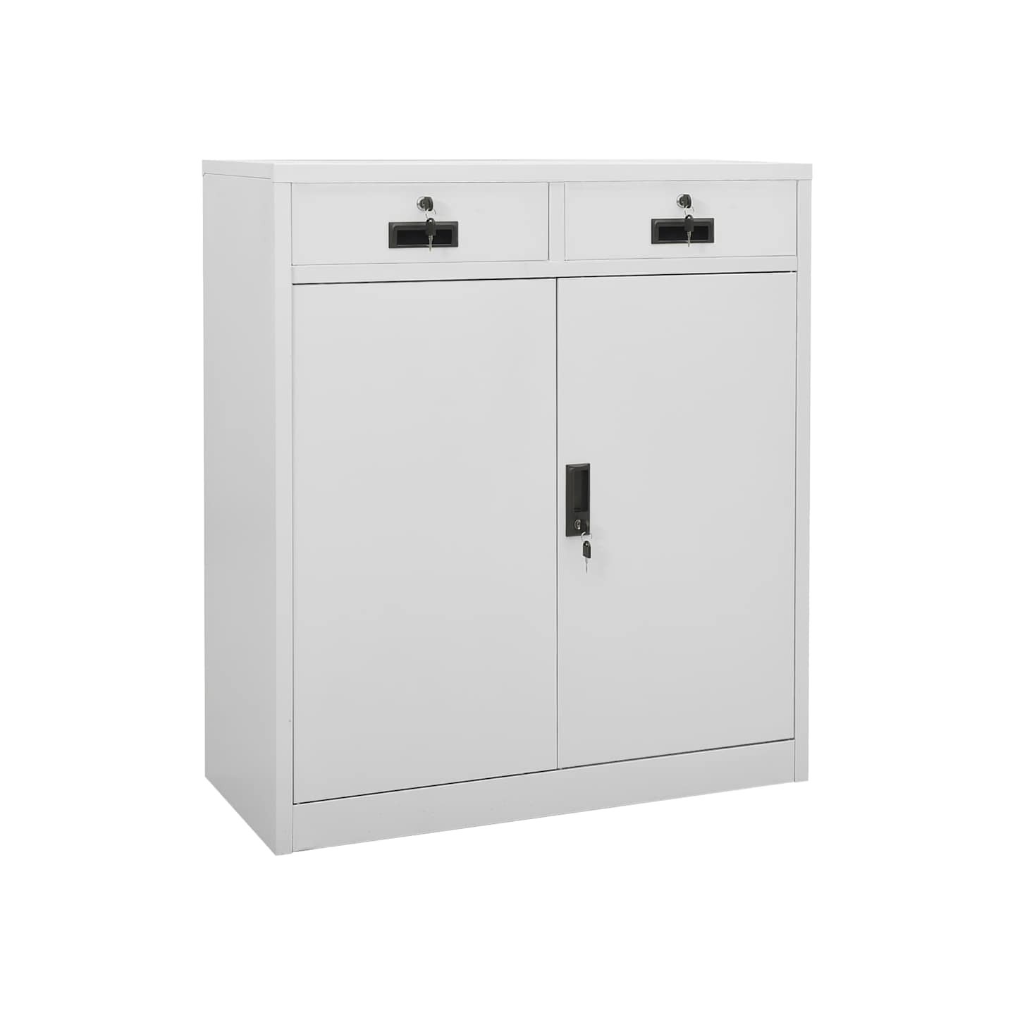 Armoire de bureau Gris clair 90x40x102 cm Acier
