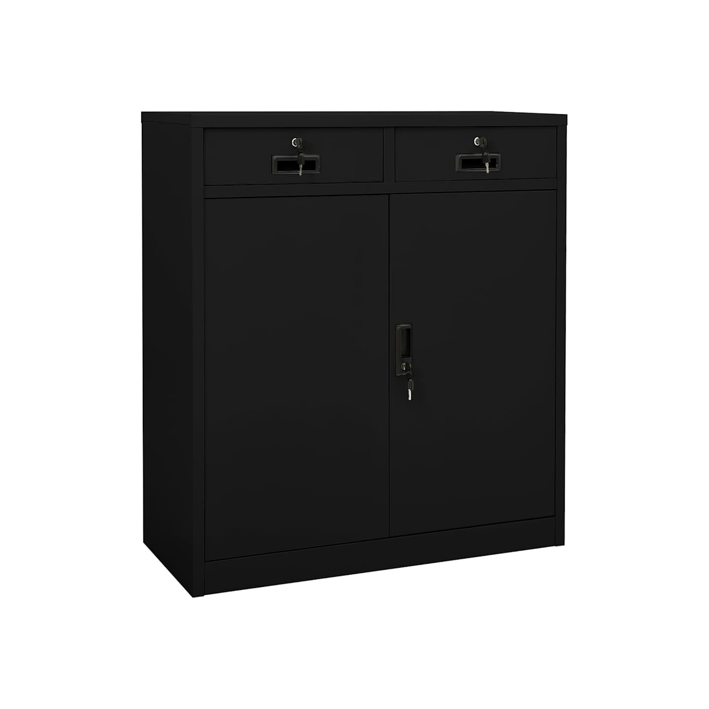 Armoire de bureau Noir 90x40x102 cm Acier