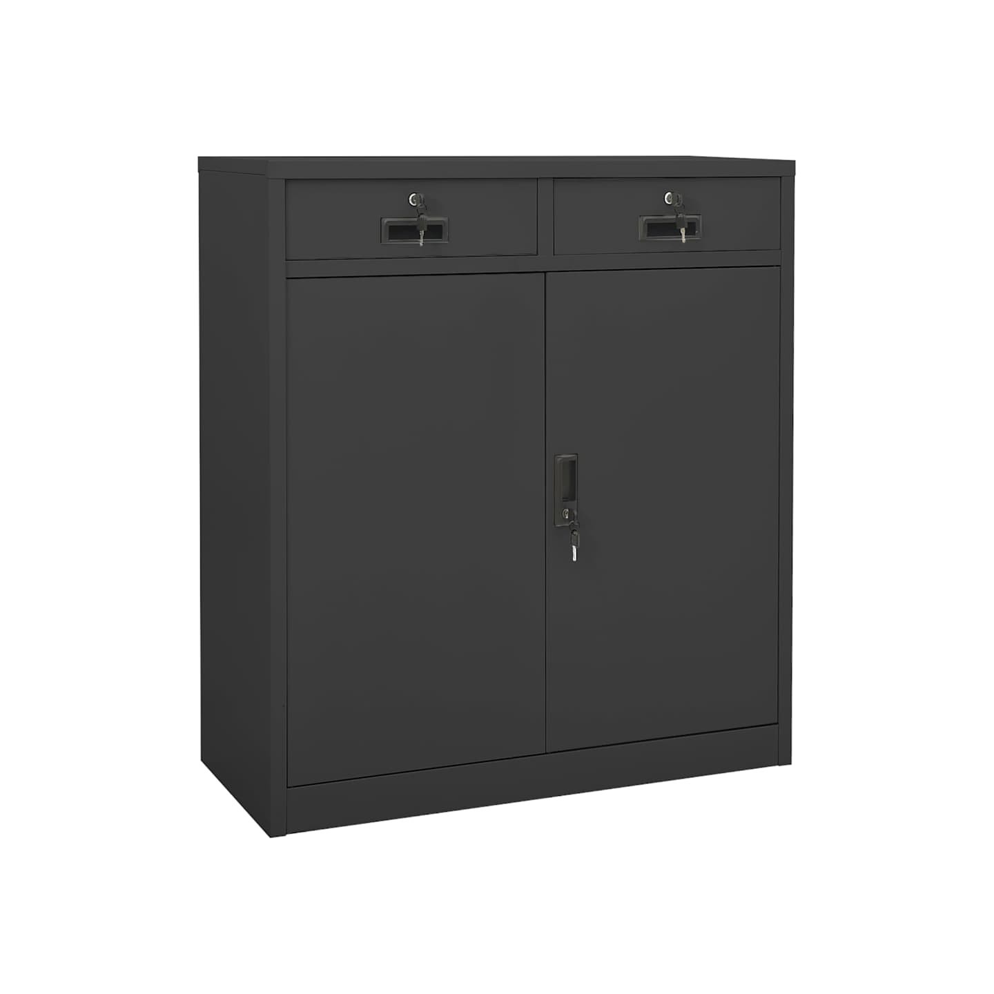 Armoire de bureau Anthracite 90x40x102 cm Acier
