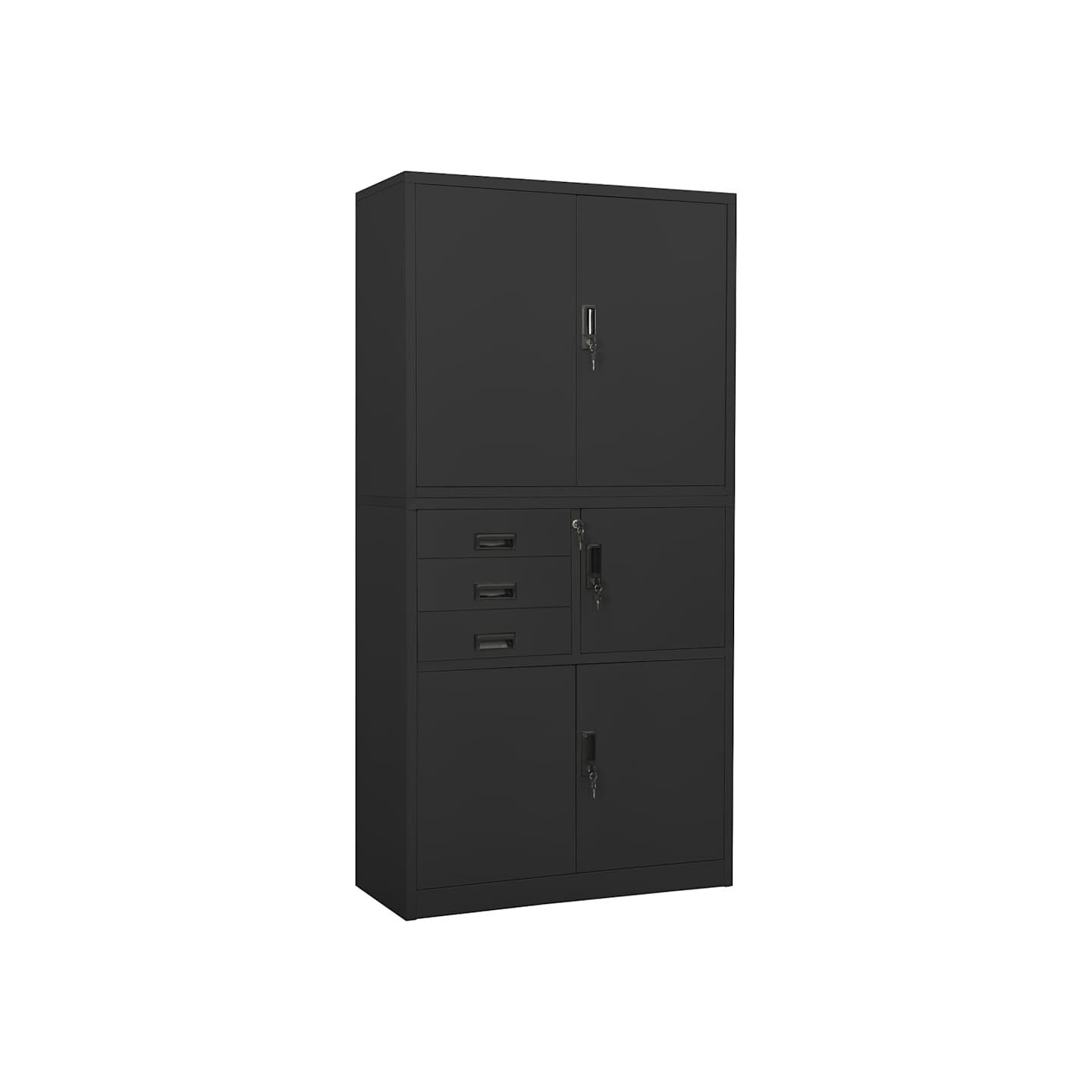 Armoire de bureau Anthracite 90x40x180 cm Acier