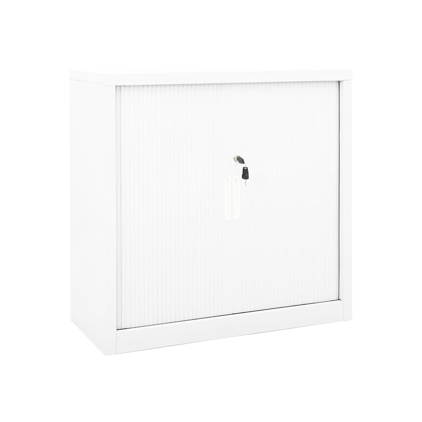 Armoire à portes coulissantes Blanc 90x40x90 cm Acier