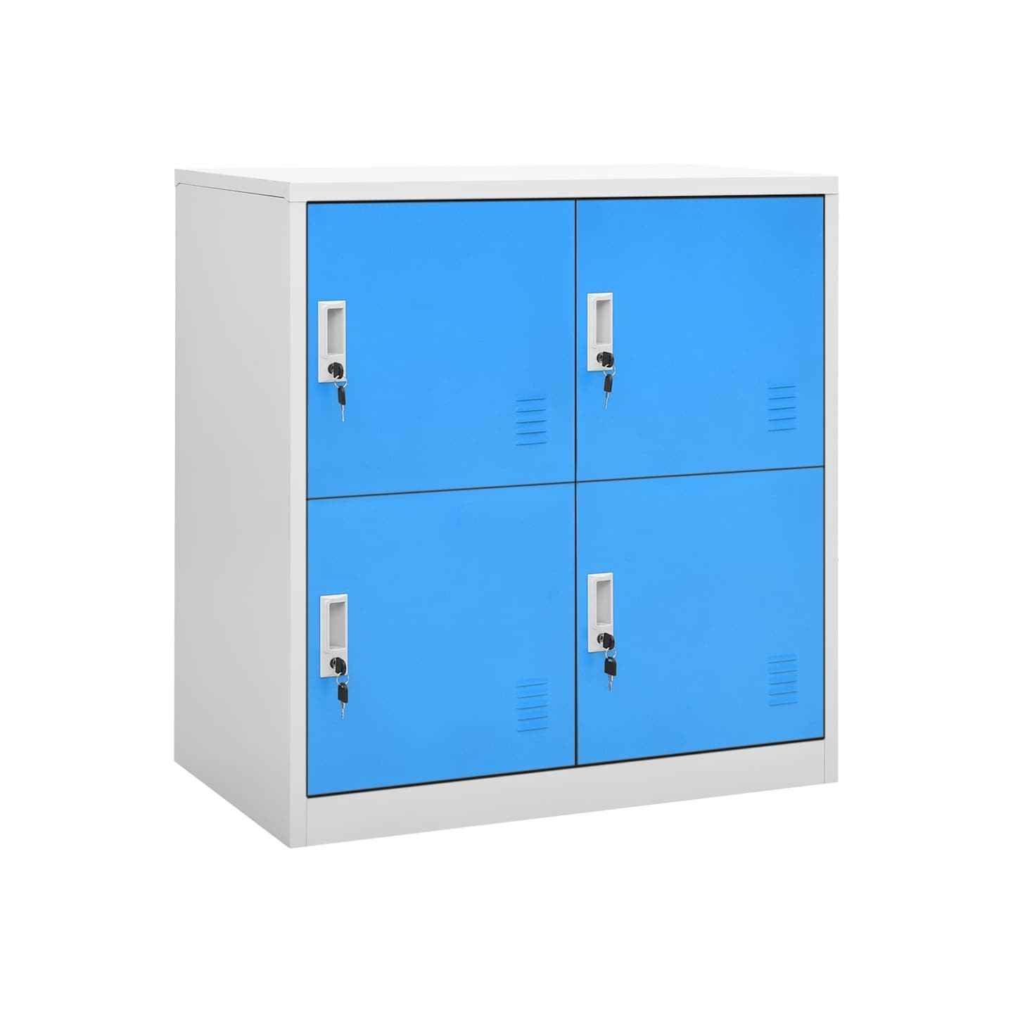 Armoire à casiers Gris clair et bleu 90x45x92,5 cm Acier