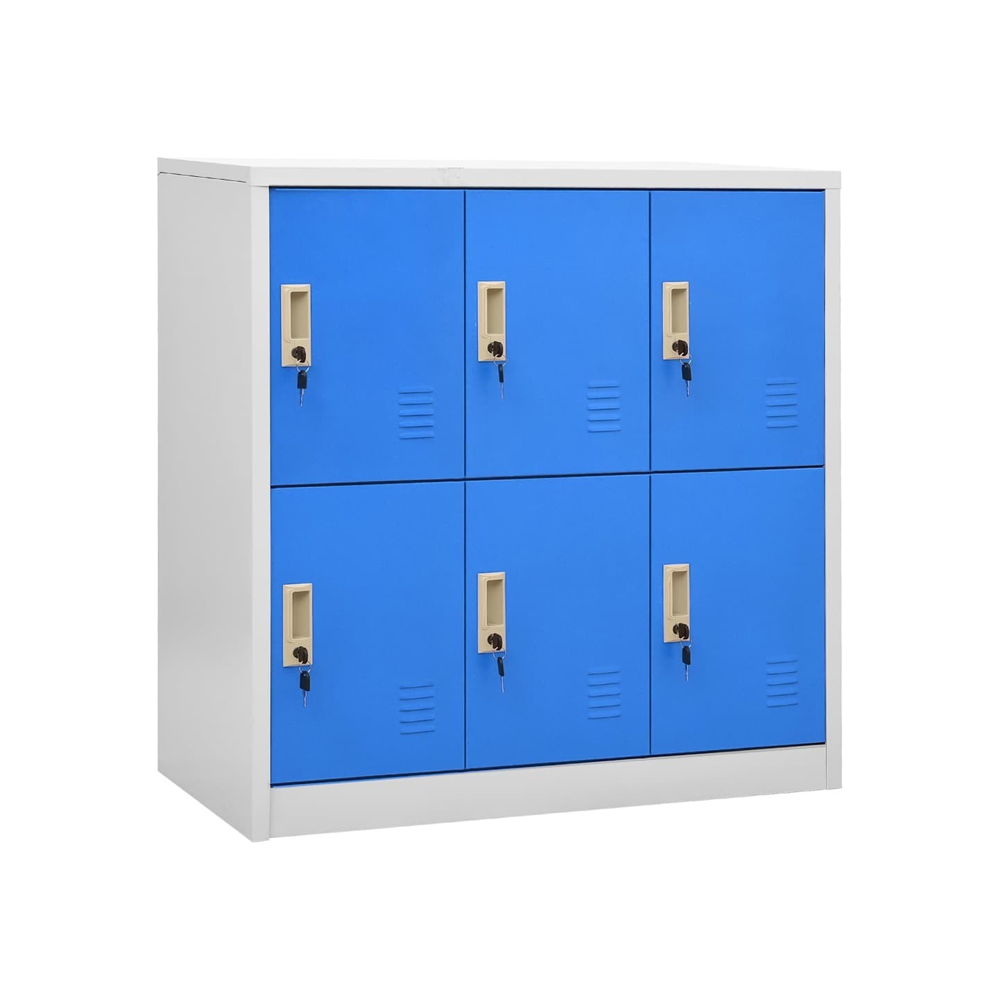 Armoire à casiers Gris clair et bleu 90x45x92,5 cm Acier