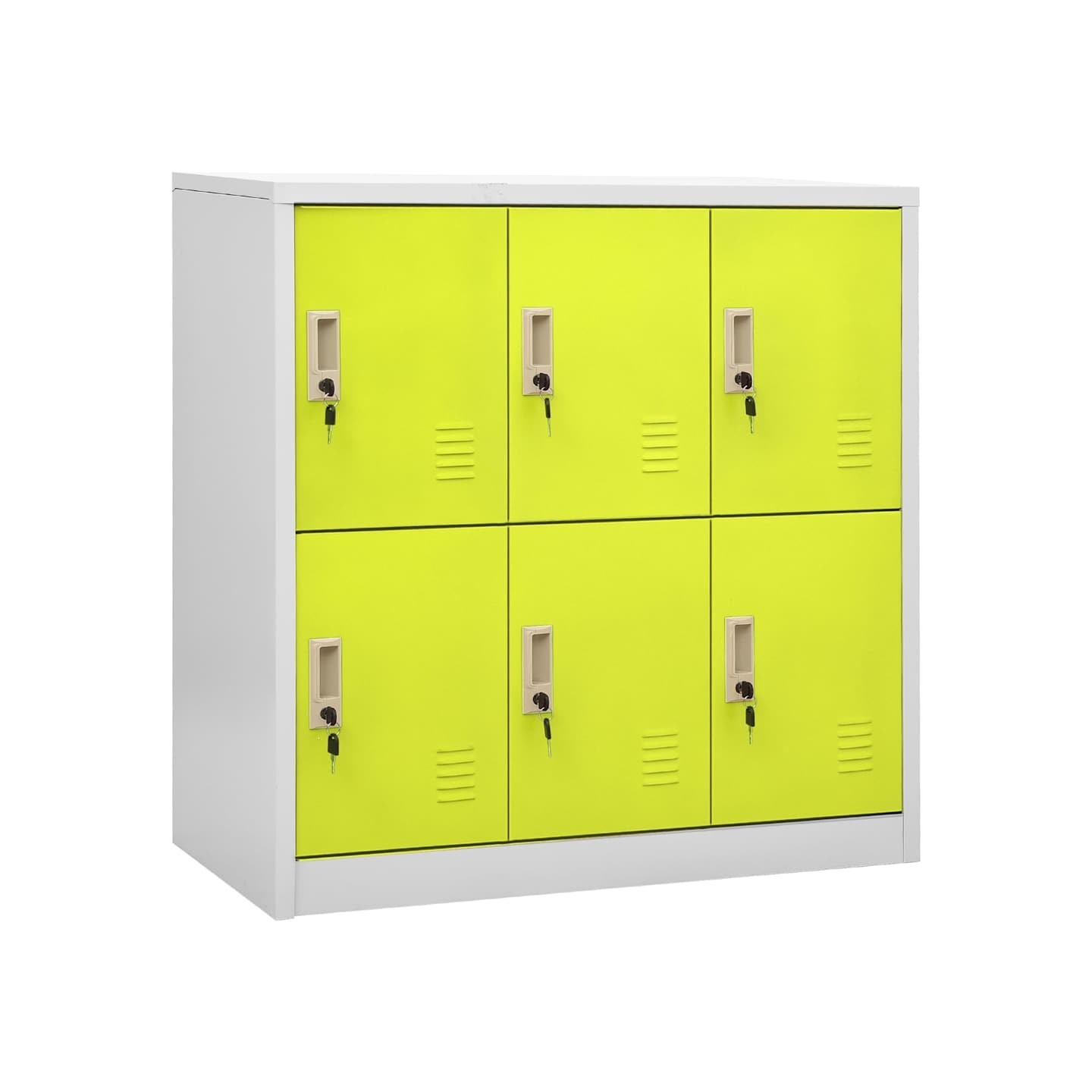 Armoire à casiers Gris clair et vert 90x45x92,5 cm Acier