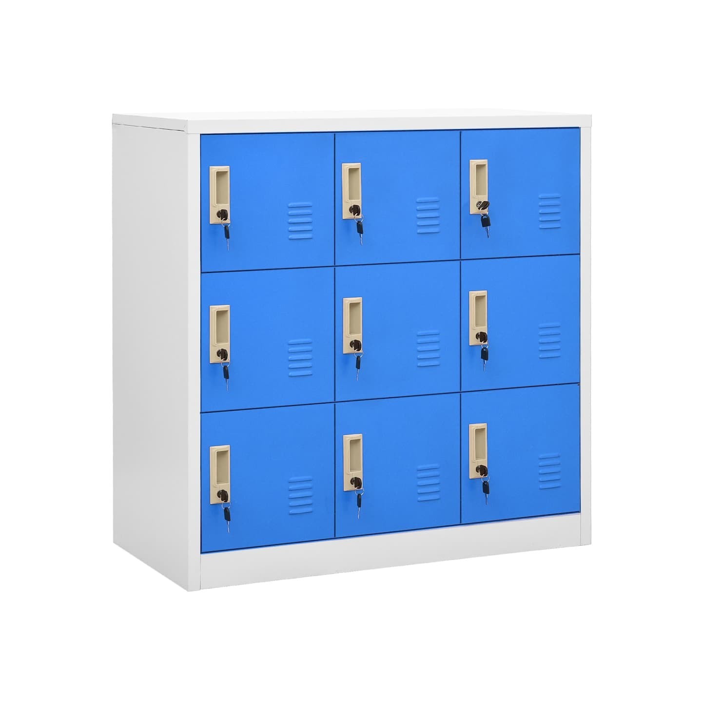 Armoire à casiers Gris clair et bleu 90x45x92,5 cm Acier