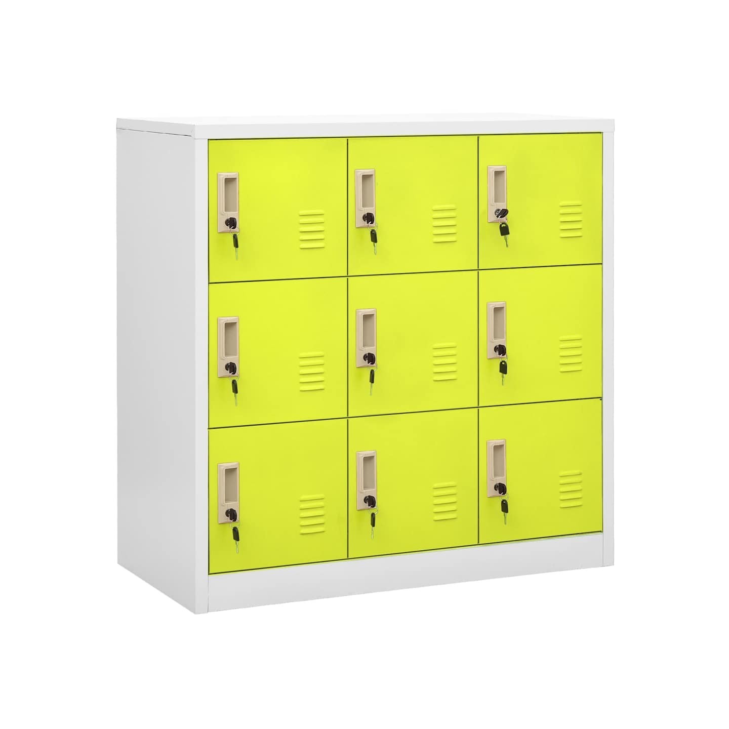 Armoire à casiers Gris clair et vert 90x45x92,5 cm Acier