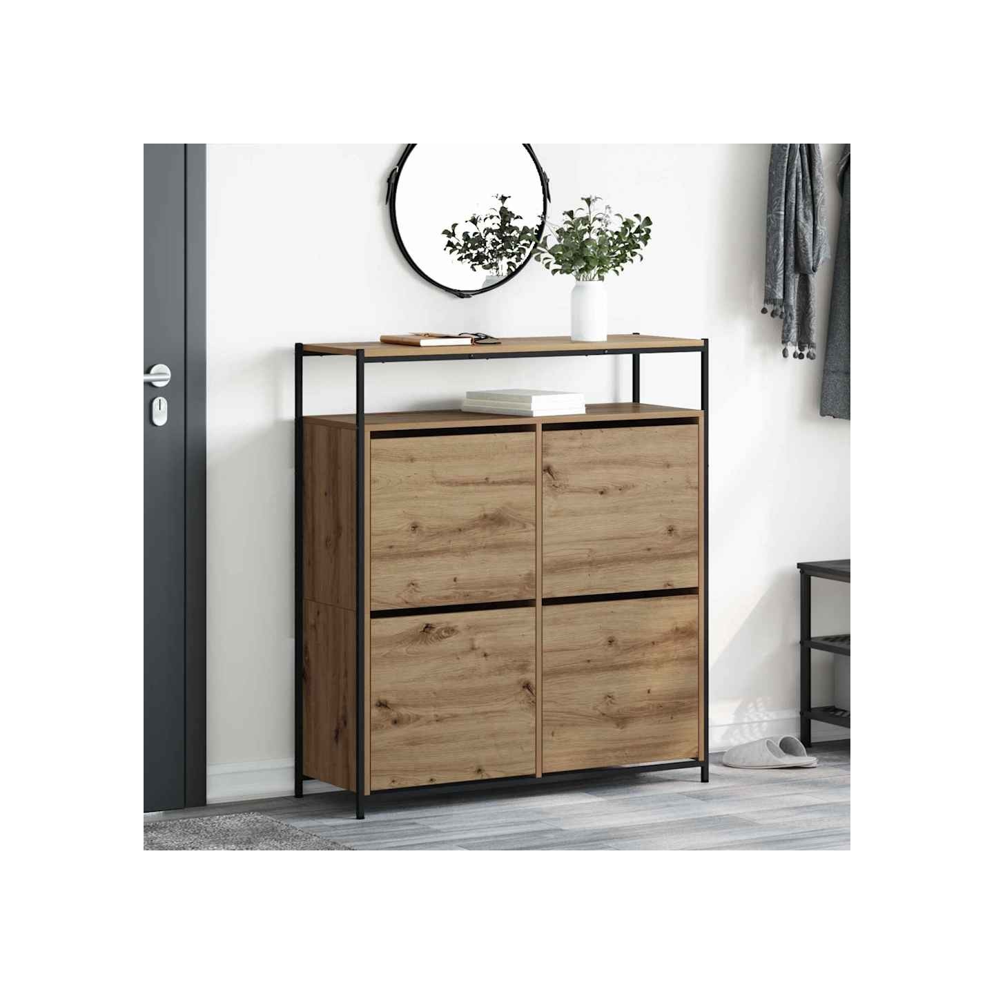 Cabinet à chaussures 100 x 34 x 112 cm Bois d'ingénierie