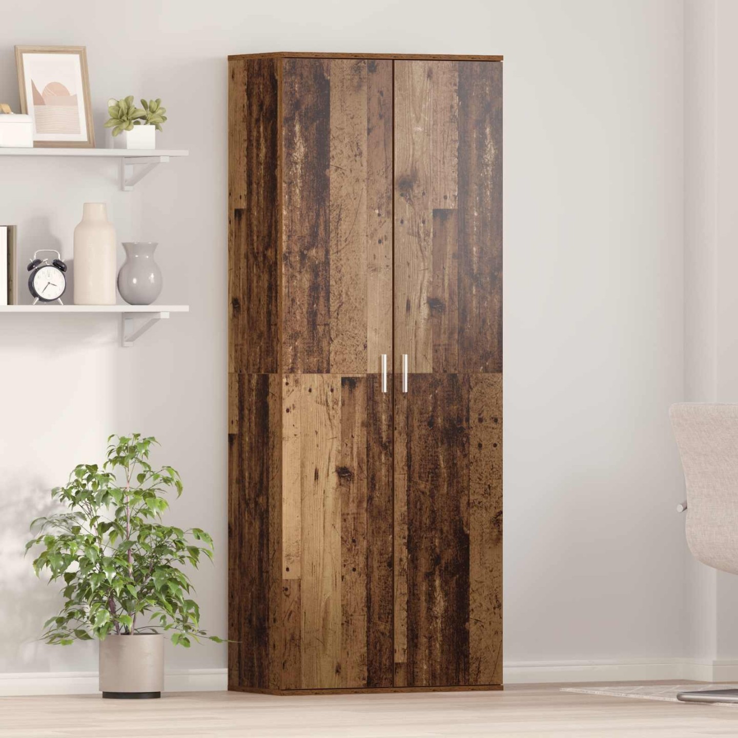 Haut Armoire 70 x 33,5 x 180 cm Bois d'ingénierie Bois ancien