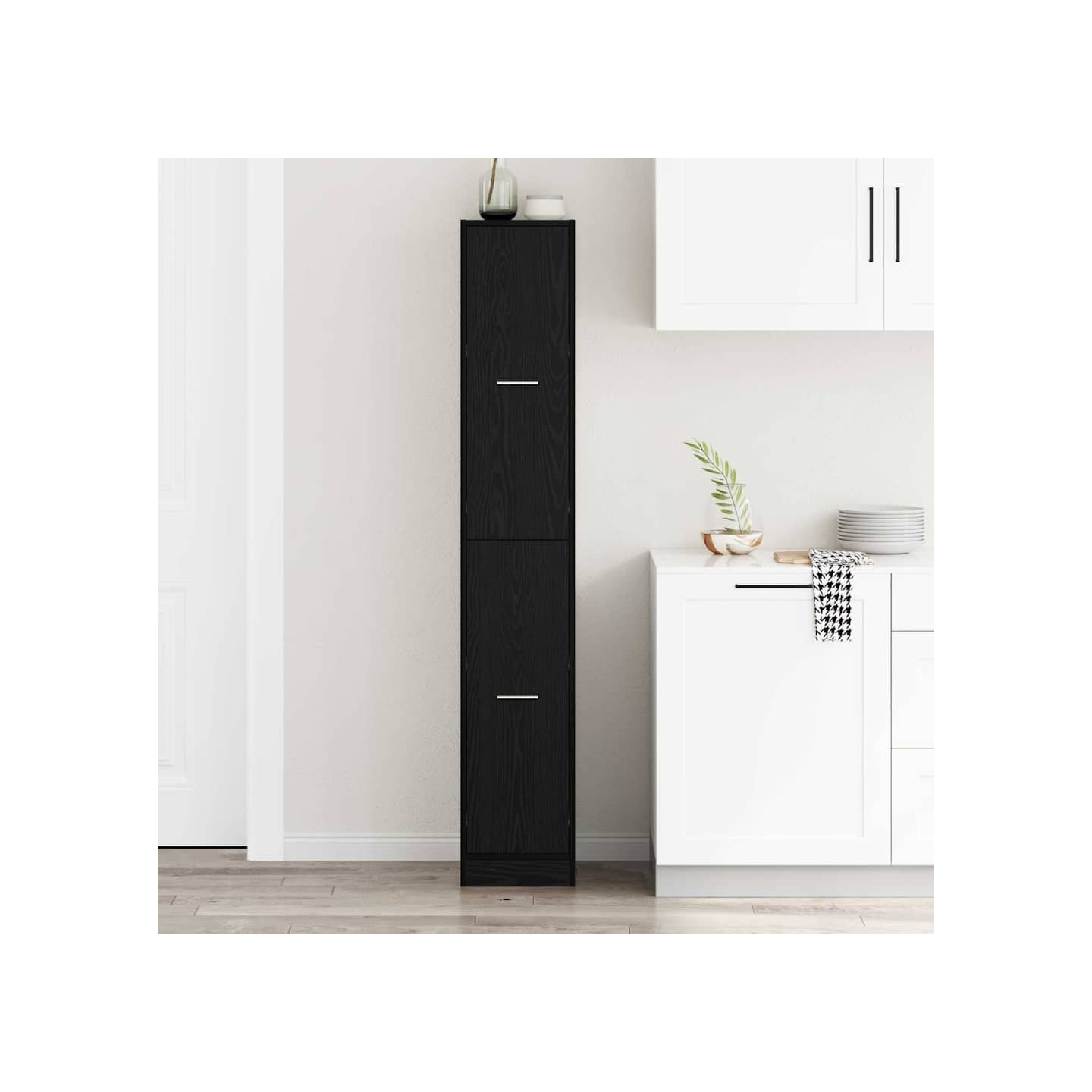 Armoire de Pharmacie Motif Motif 30 x 41 x 174,5 cm Chêne noir