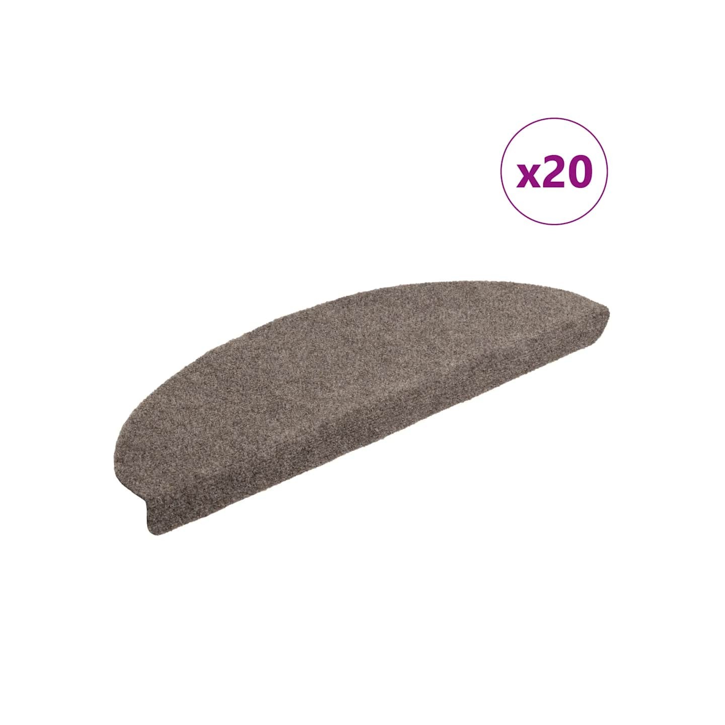 Tapis d'escalier autocollants 20 pièces 65x21x4 cm Beige