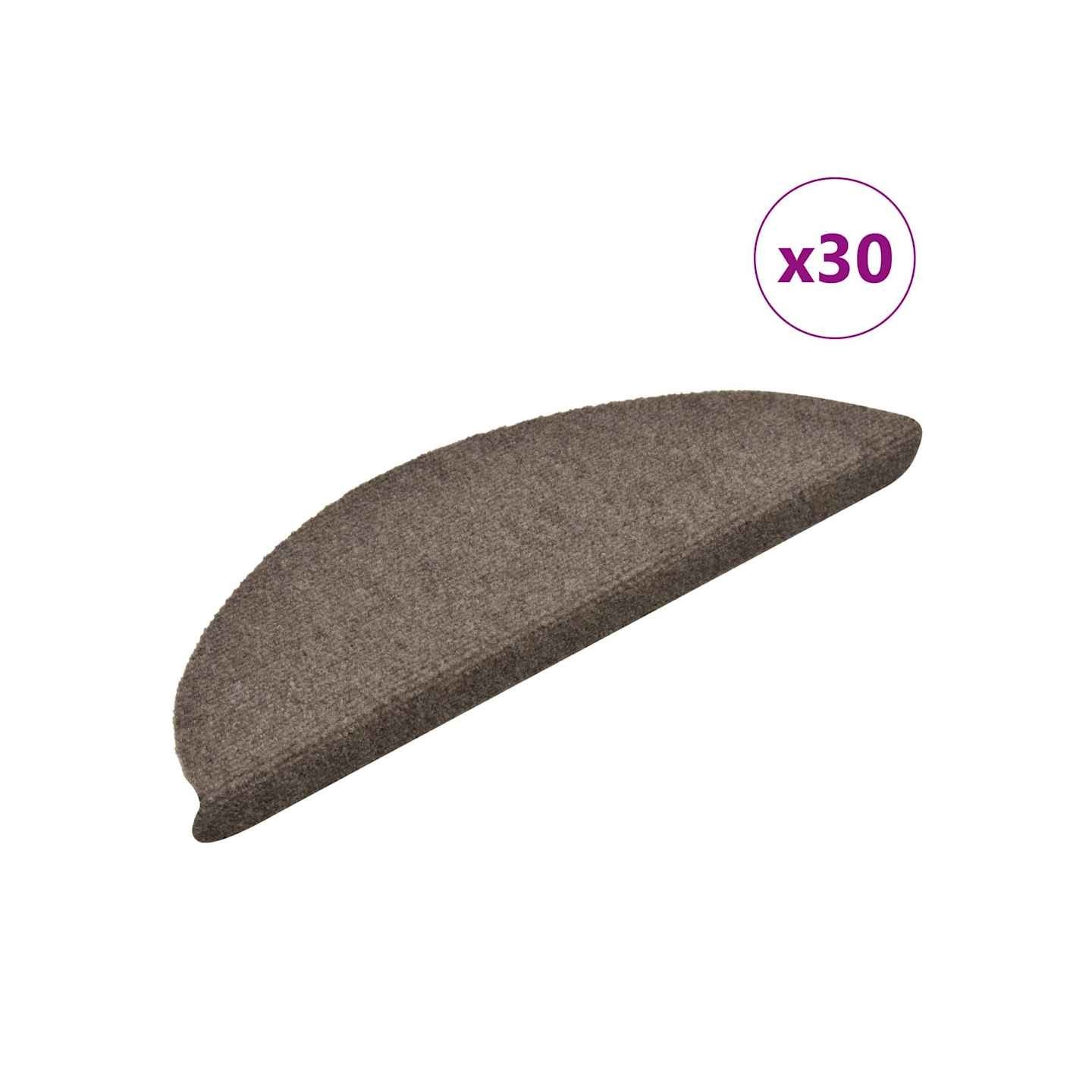 Tapis d'escalier autocollants 30 pièces 56x17x3 cm Beige