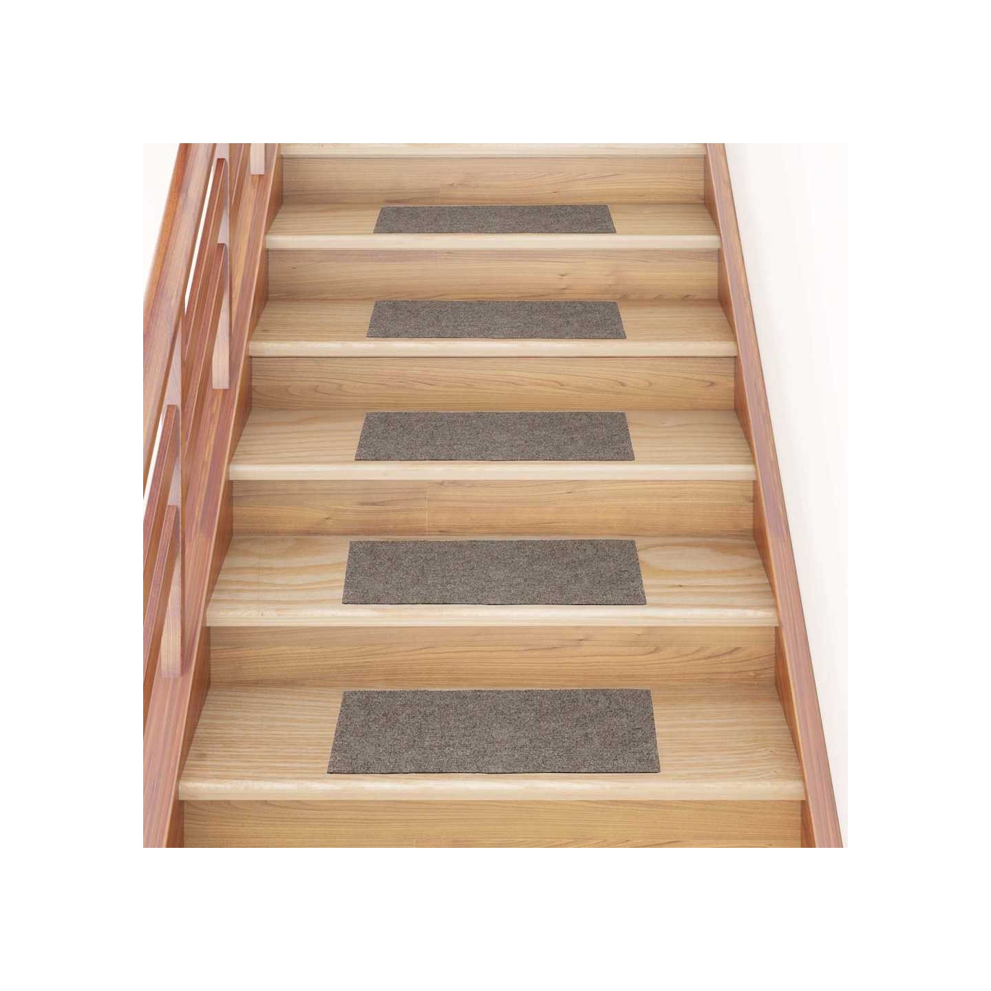 Tapis d'escalier autocollants 30 pièces 60x25 cm Beige