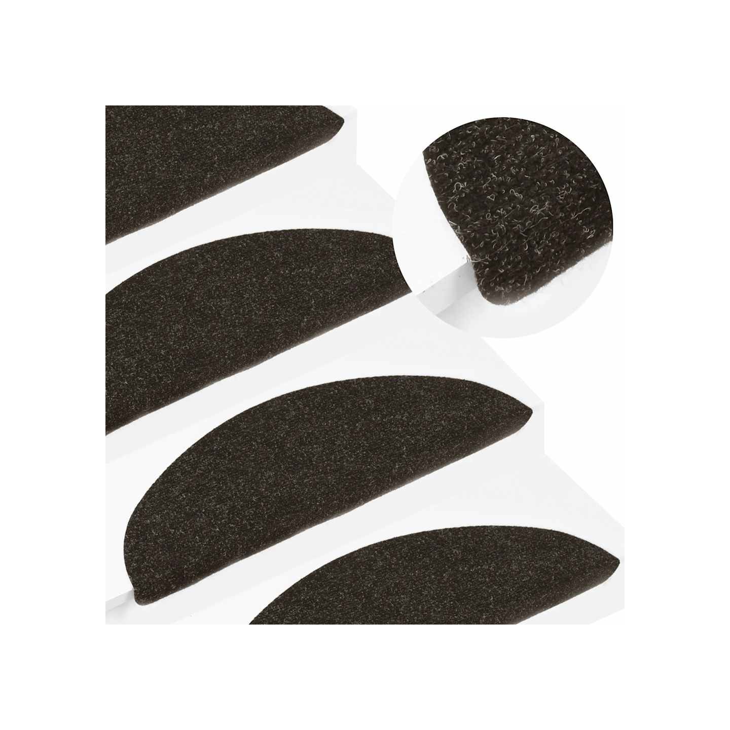 Tapis d'escalier auto-adhésifs 20 pcs anthracite 56x17x3 cm