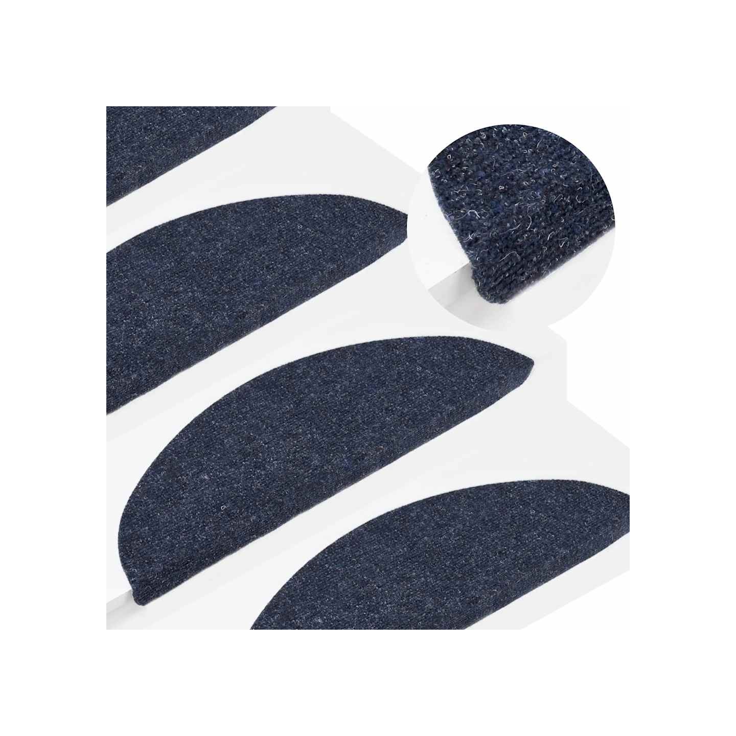 Tapis d'escalier auto-adhésifs 30 pcs bleu 56x17x3 cm