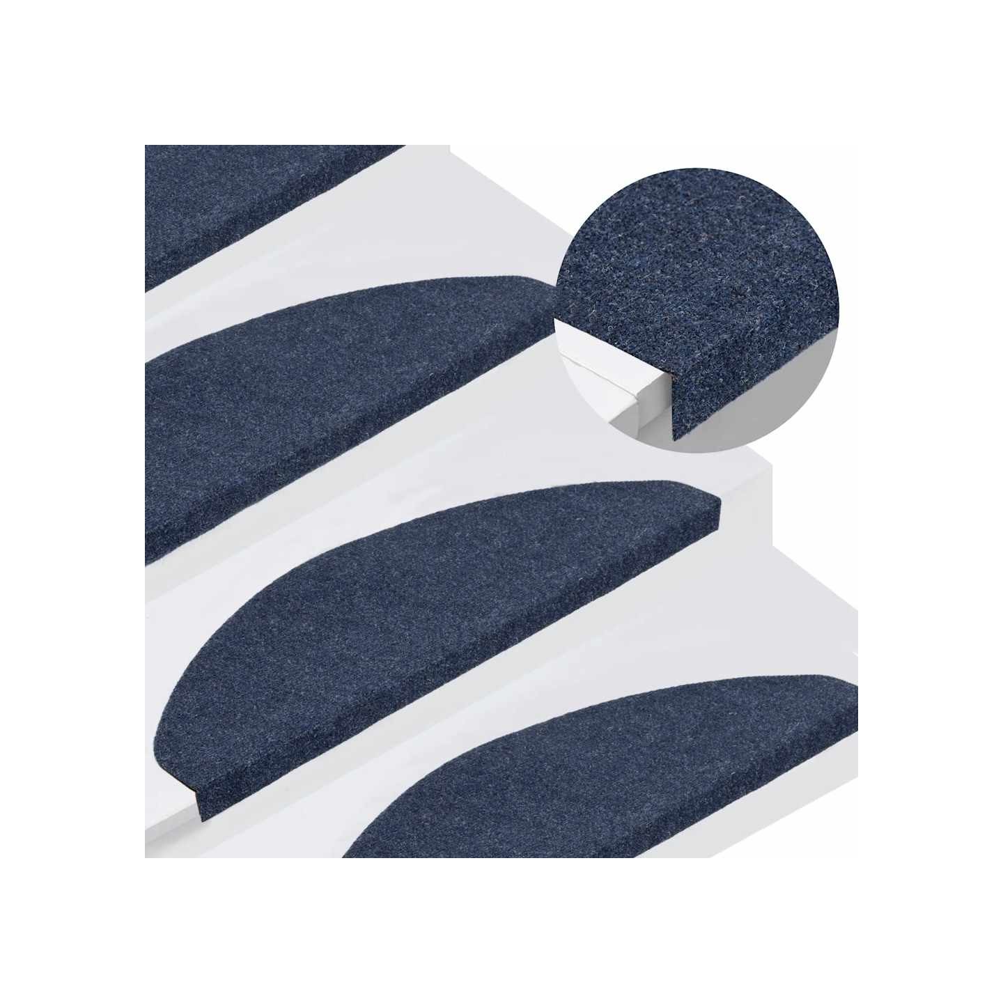Tapis d'escalier auto-adhésifs 30 pcs bleu 65x22,5x3,5 cm