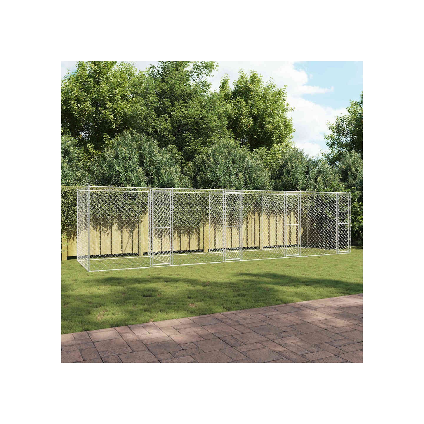 Cage pour chien Argenté 800 x 200 x 200 cm Acier galvanisé