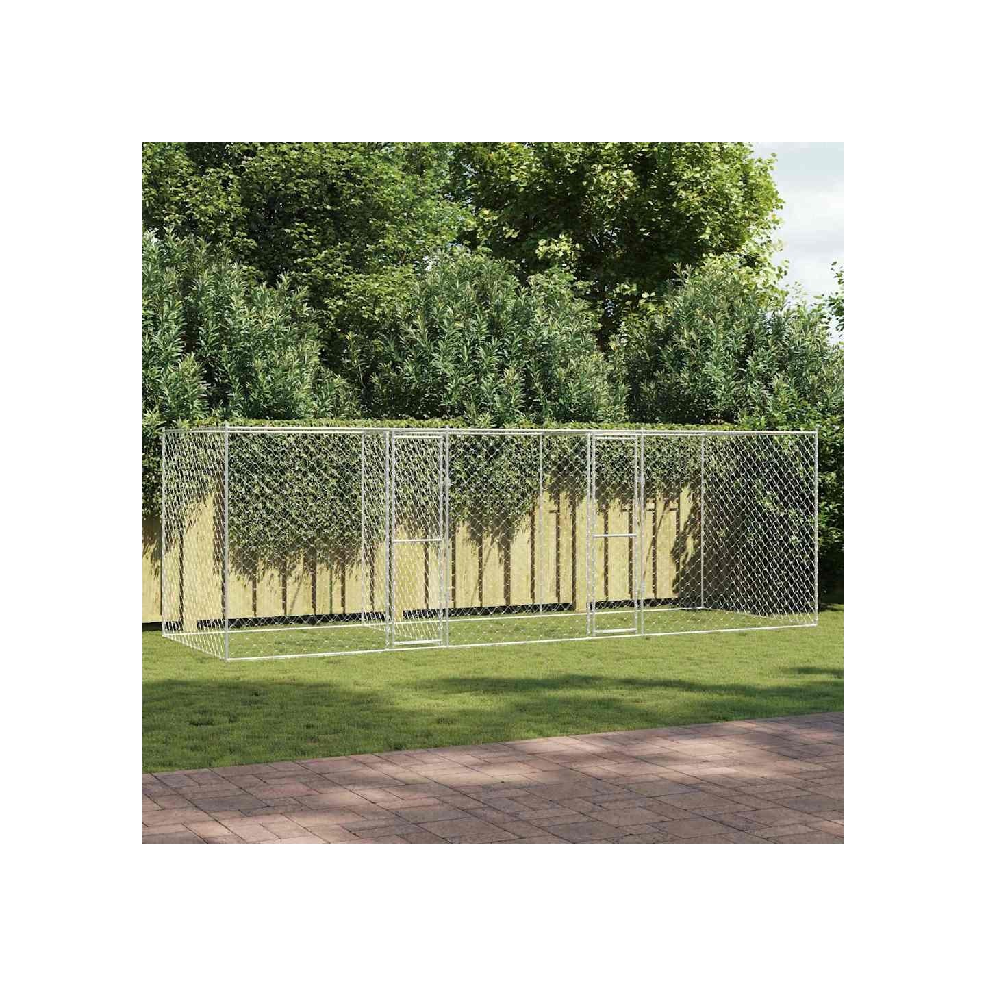 Cage pour chien Argenté 600 x 200 x 200 cm Acier galvanisé