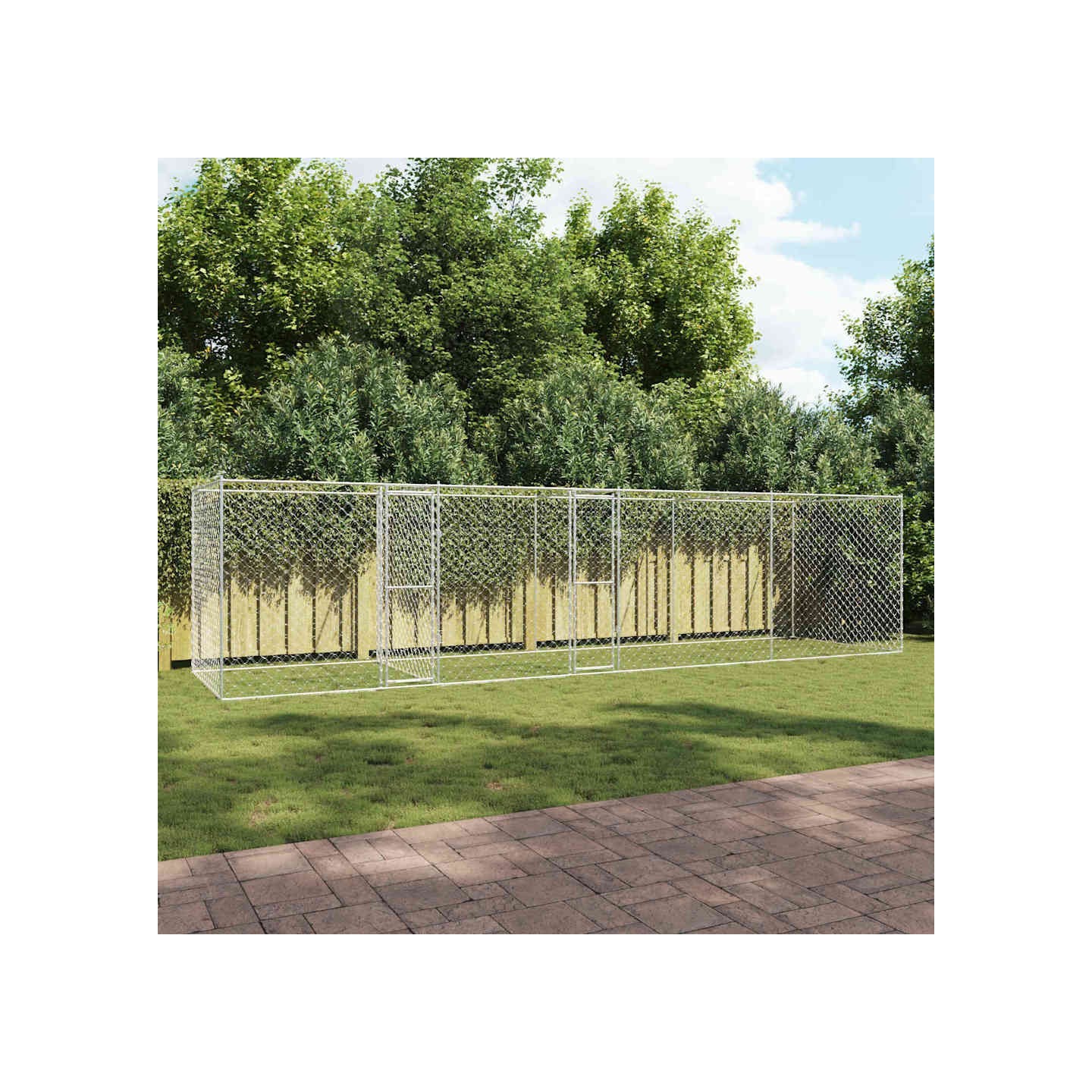 Cage pour chien Argenté 800 x 200 x 200 cm Acier galvanisé