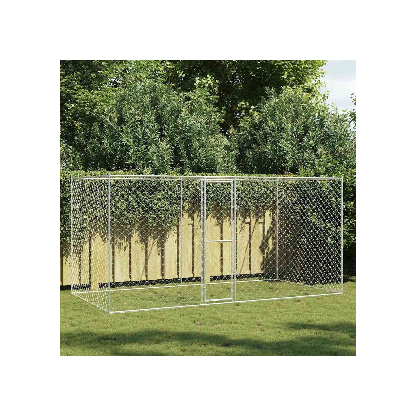 Cage pour chien Argenté 400 x 200 x 200 cm Acier galvanisé