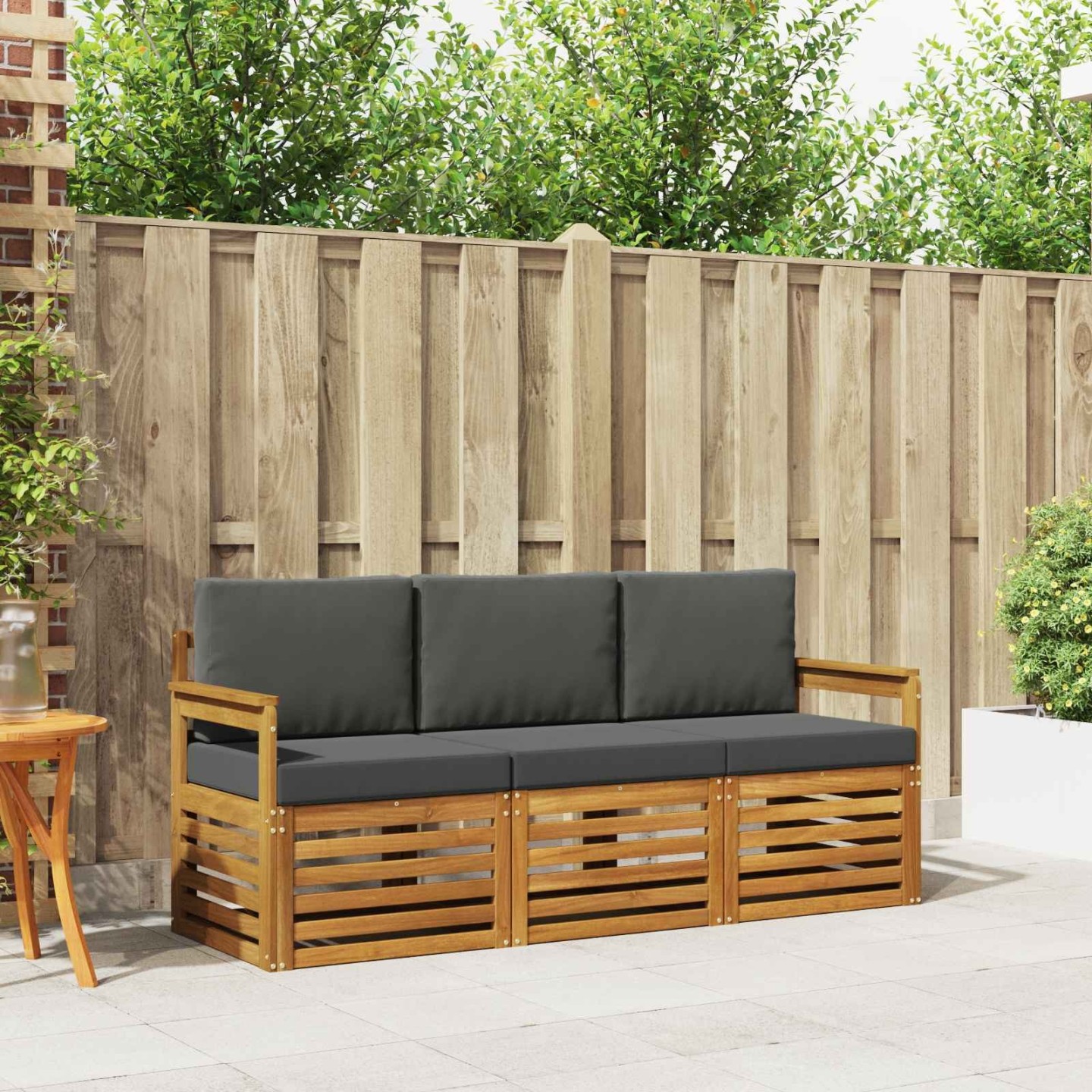 Ensembles de canapés 3 pc Naturel et Anthracite
