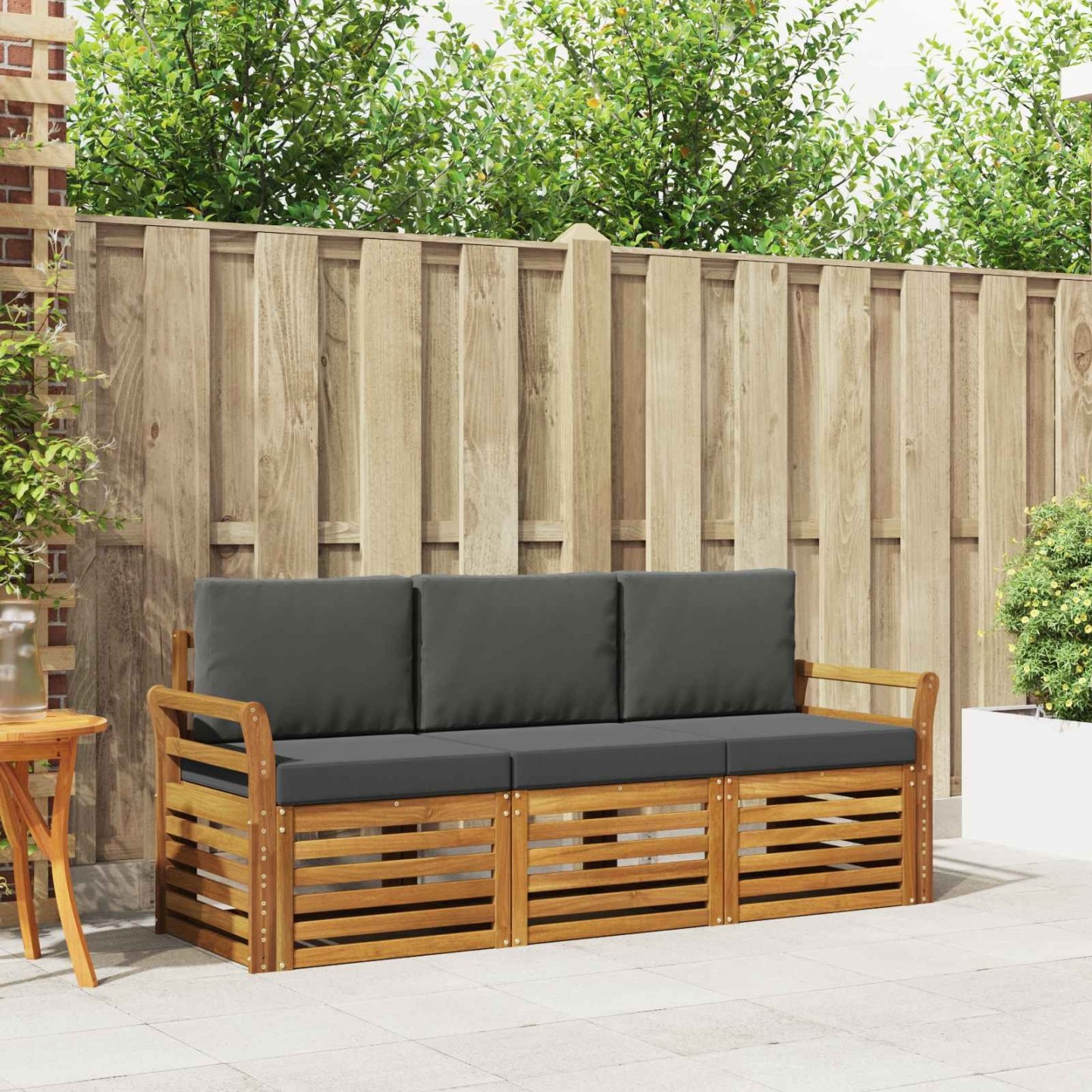Ensembles de canapés 3 pc Naturel et Anthracite