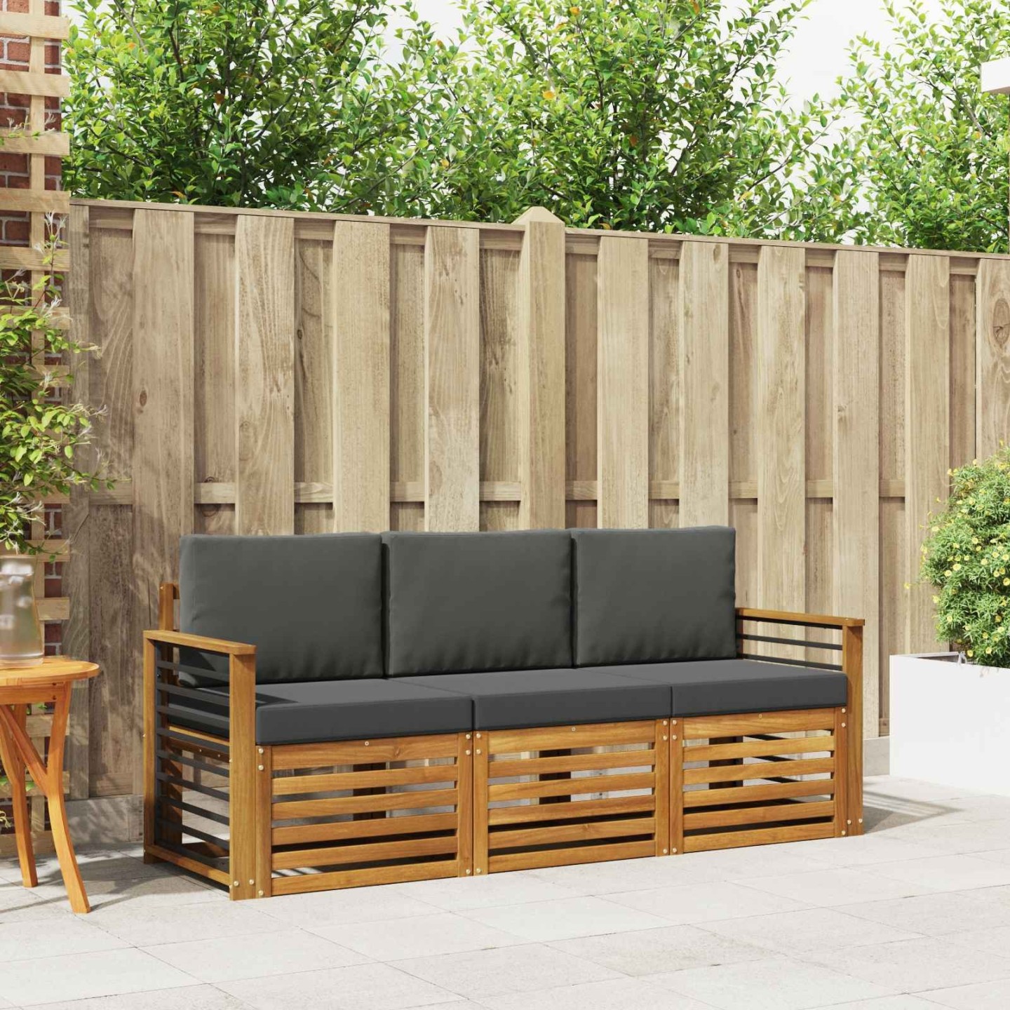 Ensembles de canapés 3 pc Naturel et Anthracite