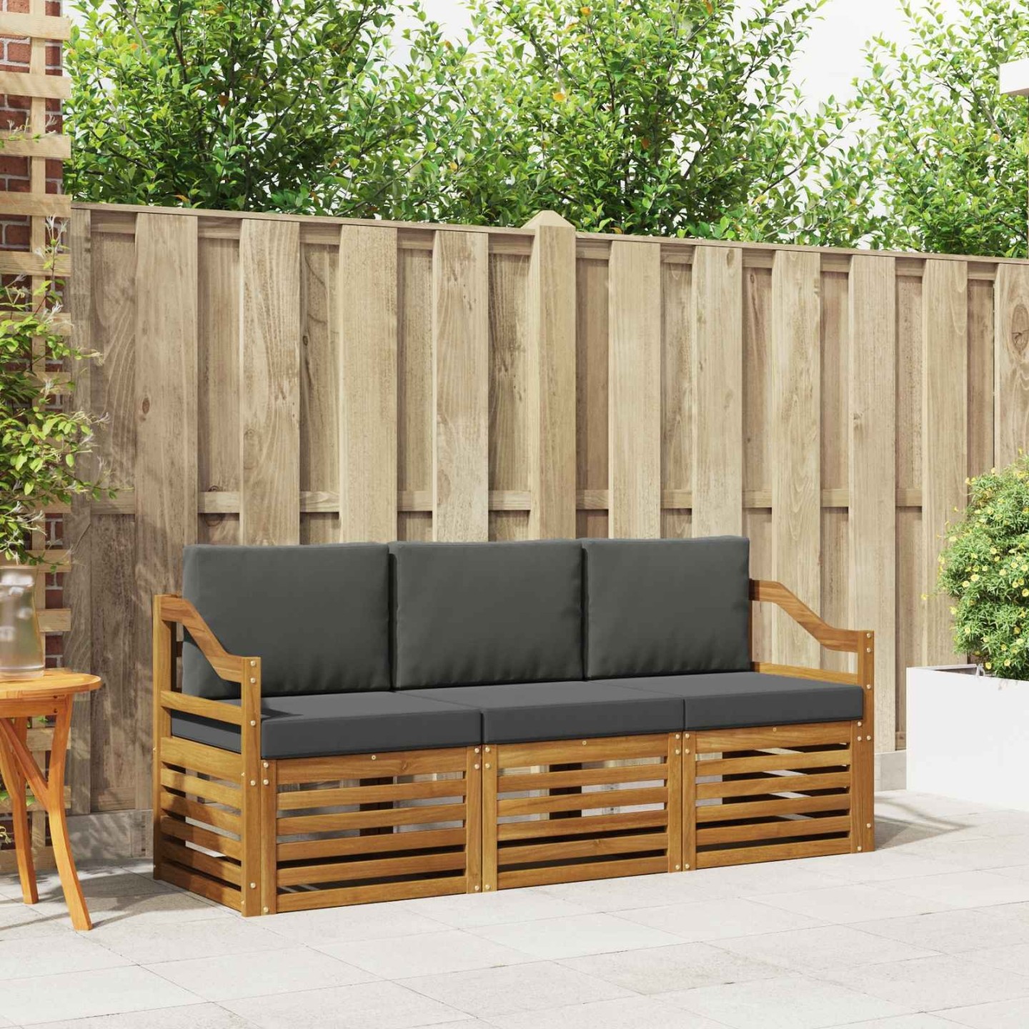 Ensembles de canapés 3 pc Naturel et Anthracite