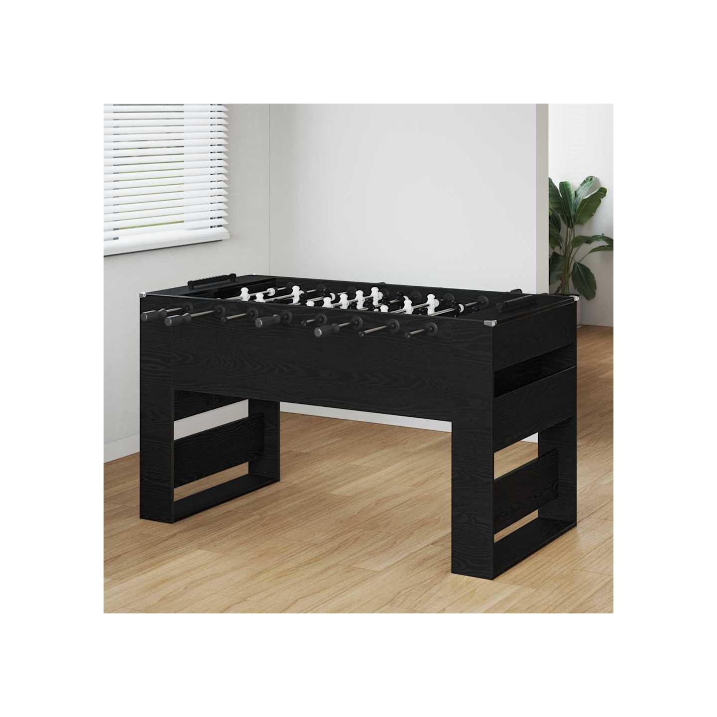Table de Foosball Chêne Noir 146,5 x 74 x 85 cm