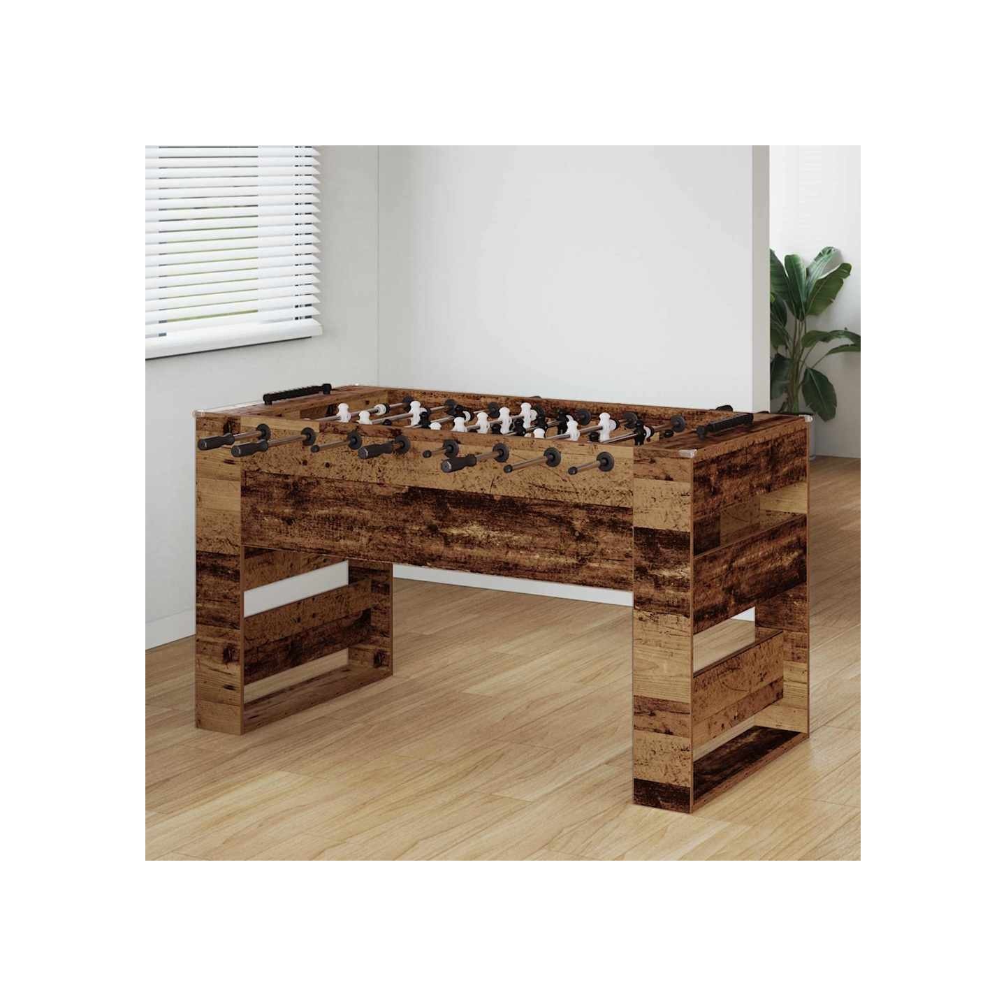 Table de Foosball Bois ancien 146,5 x 74 x 85 cm