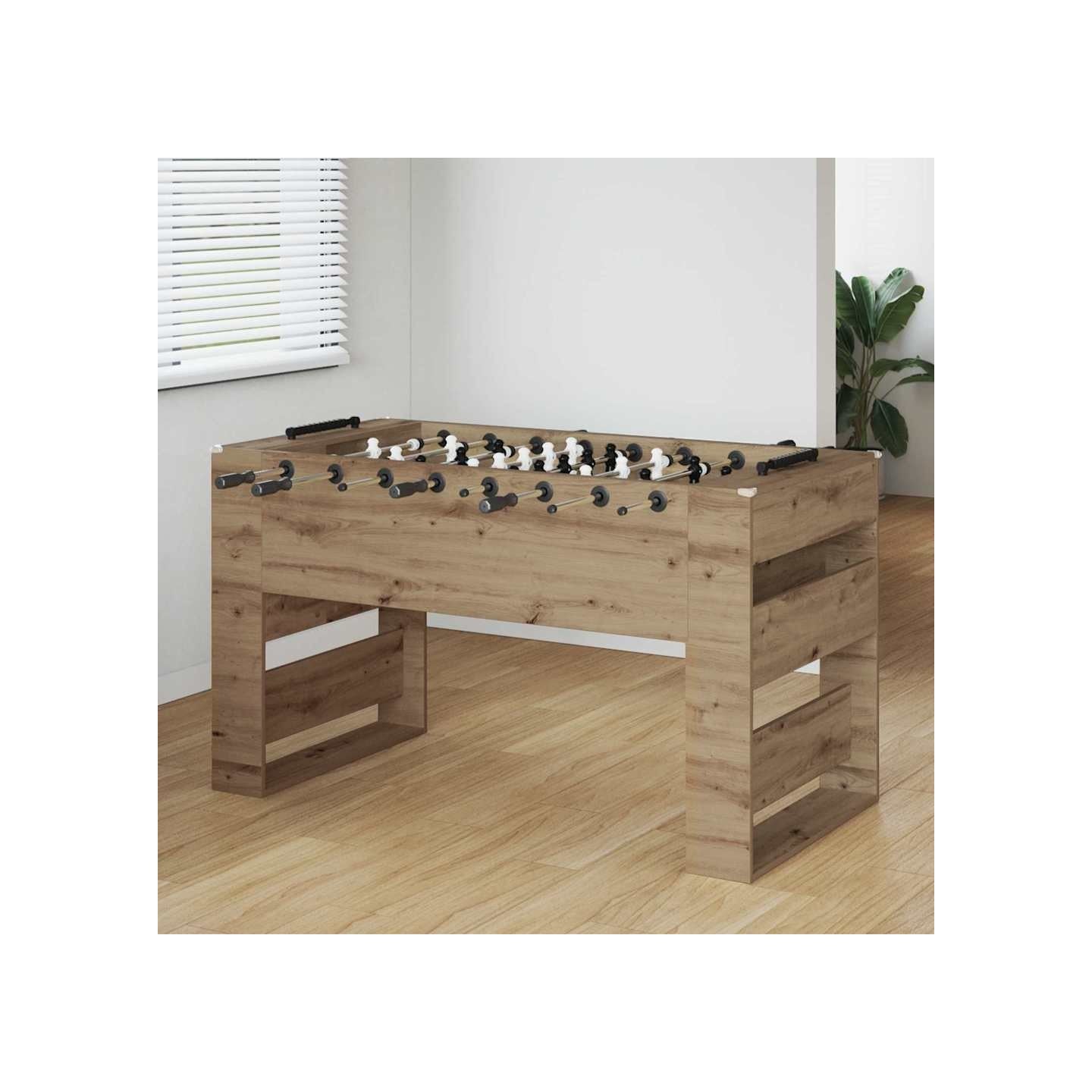 Table de Foosball Chêne Artisanal 146,5 x 74 x 85 cm