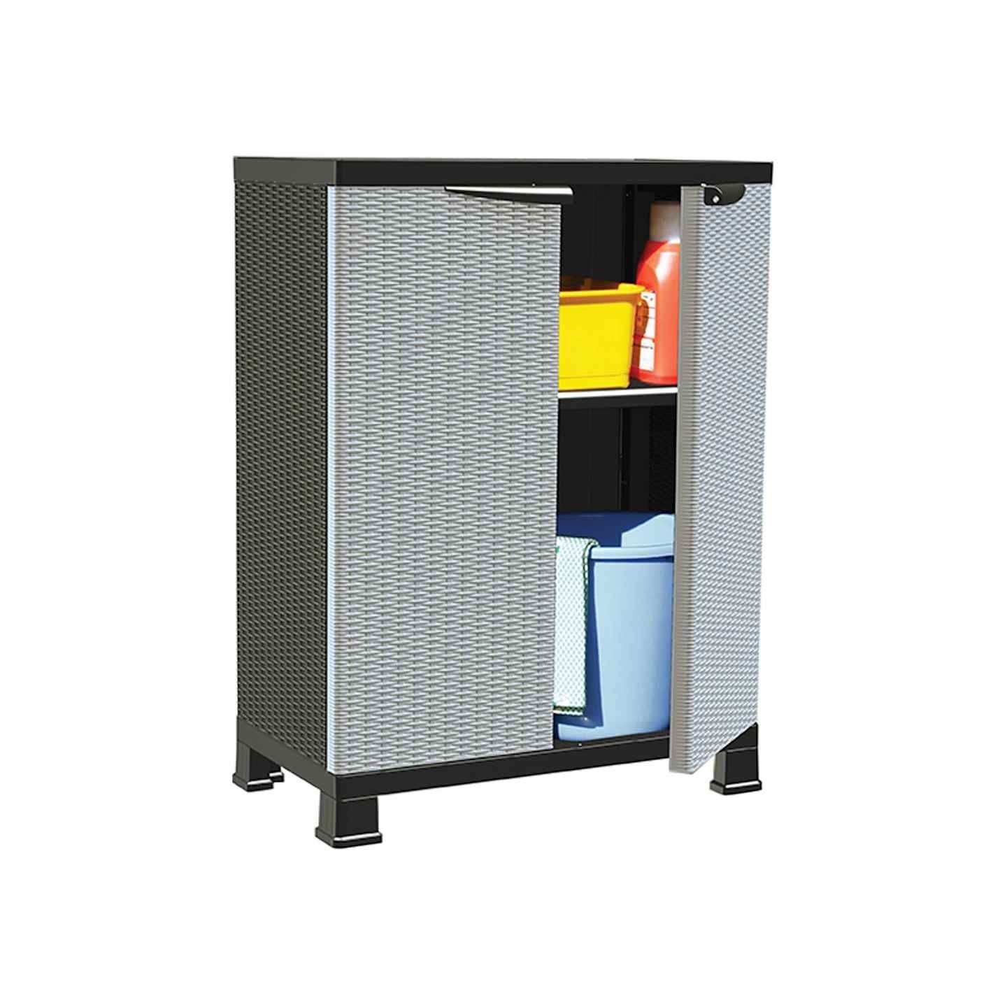 Armoire en plastique 68x39x92 cm Design de rotin